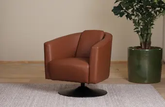 Cognac draaifauteuil