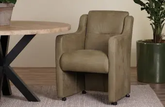 Leren Eetkamerstoelen Groen