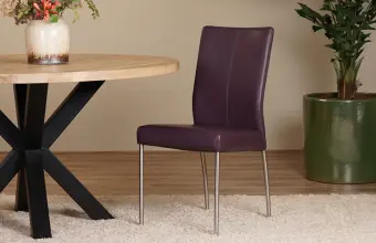 Leren Eetkamerstoelen Paars