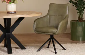 Luxe leren eetkamerstoelen