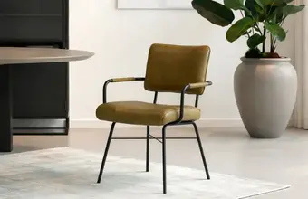 Moderne / Industriele leren eetkamerstoelen