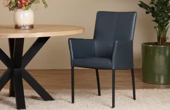 Leren eetkamerstoelen zonder wieltjes