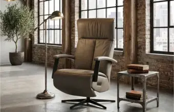 Leren Relaxfauteuils met hart-rust fuctie