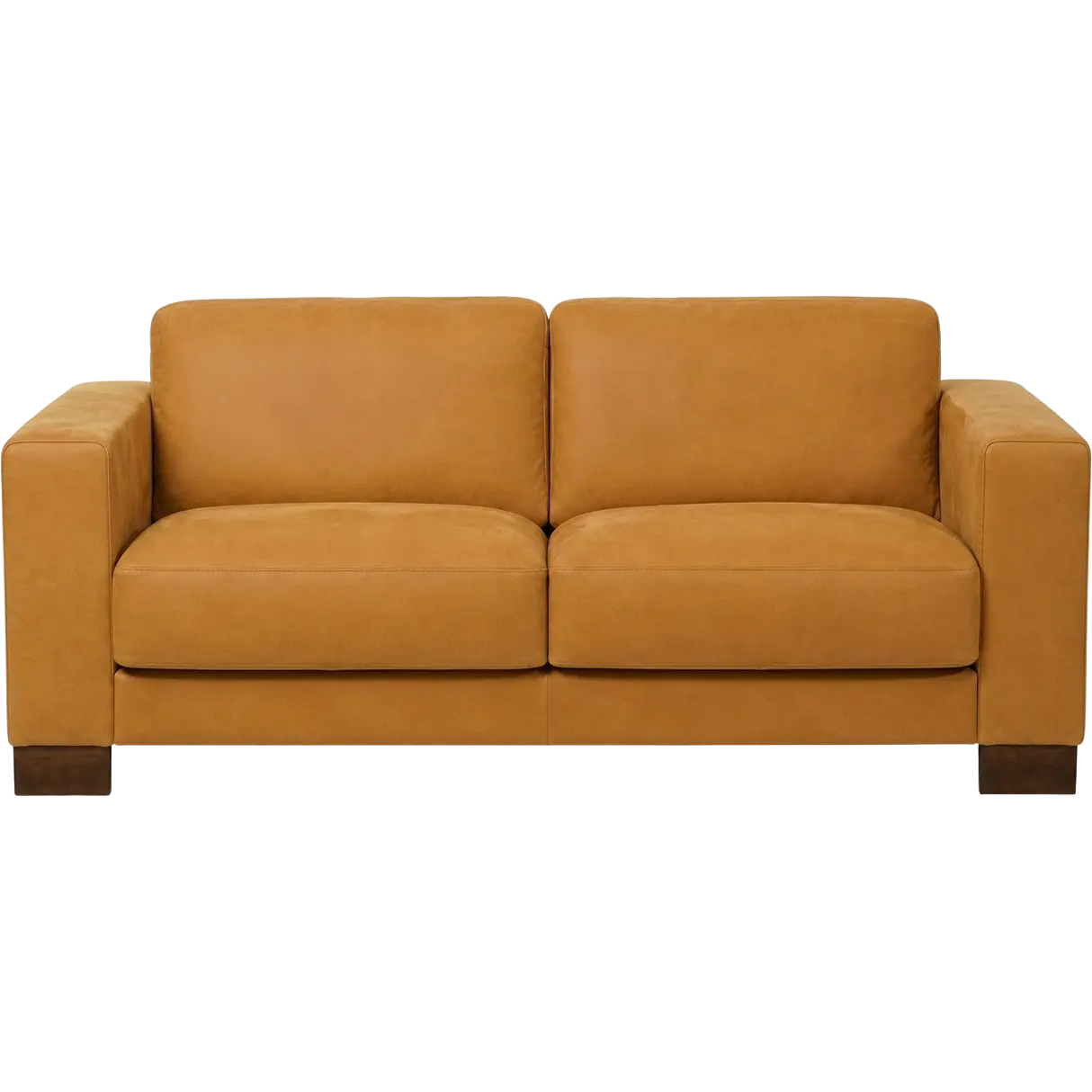 afbeelding van Leren bank Clear - 2,5 zits - Kenia Cognac (cognac) - Poten hout bruin