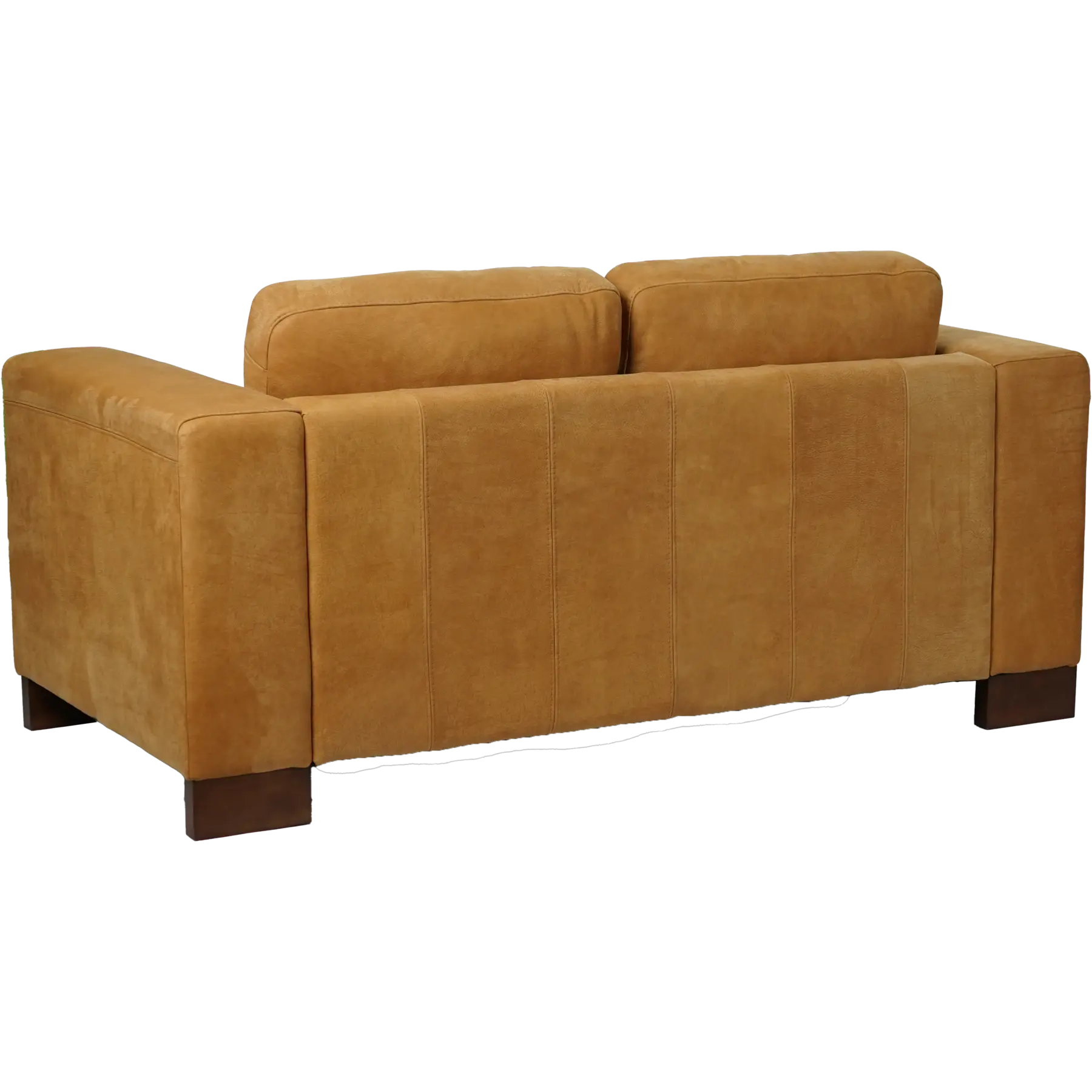 afbeelding van Leren bank Clear - 2 zits - Kenia Cognac (cognac) - Poten hout bruin