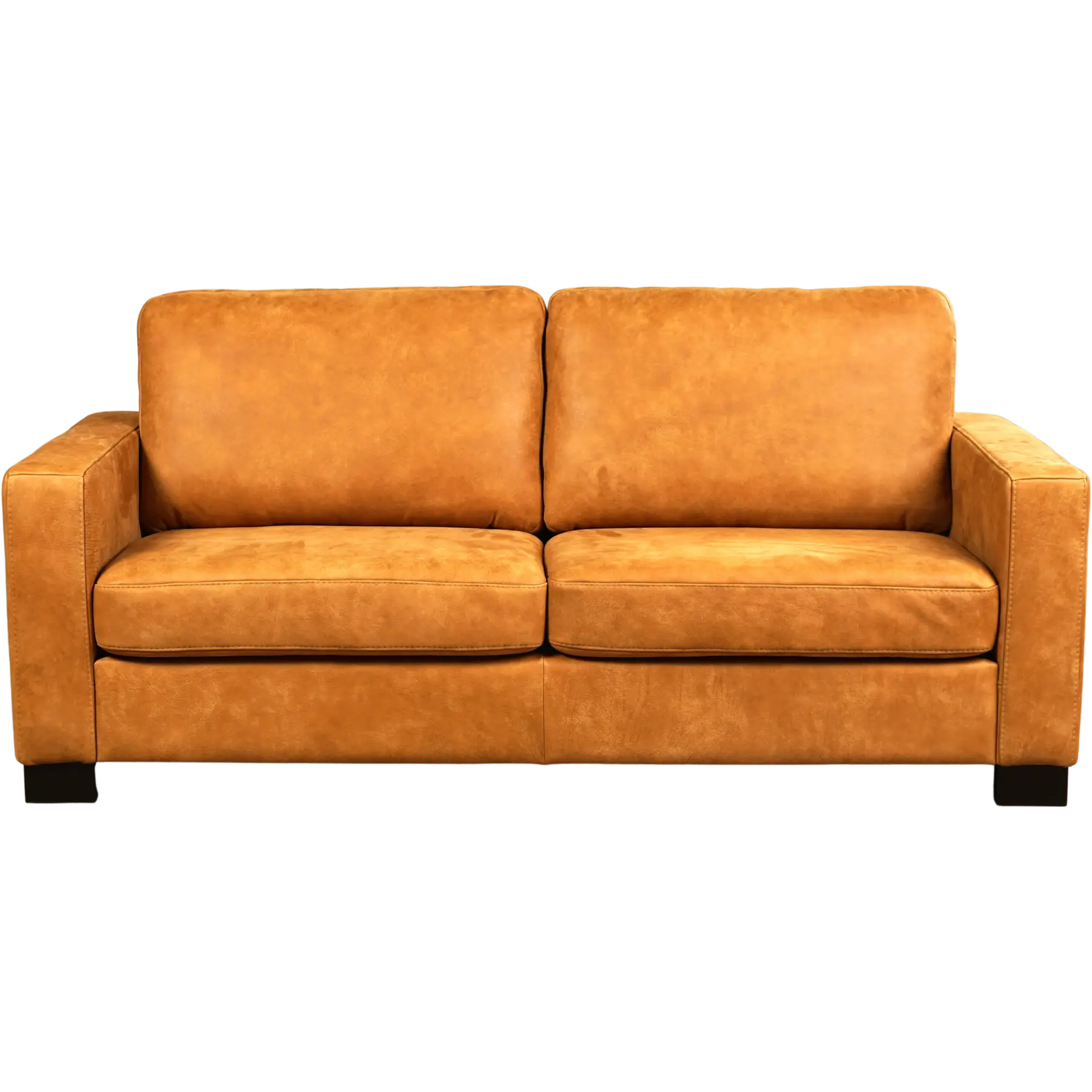 afbeelding van Leren bank Energy - 2,5 zits - Kenia Cognac (cognac) - Poten hout bruin