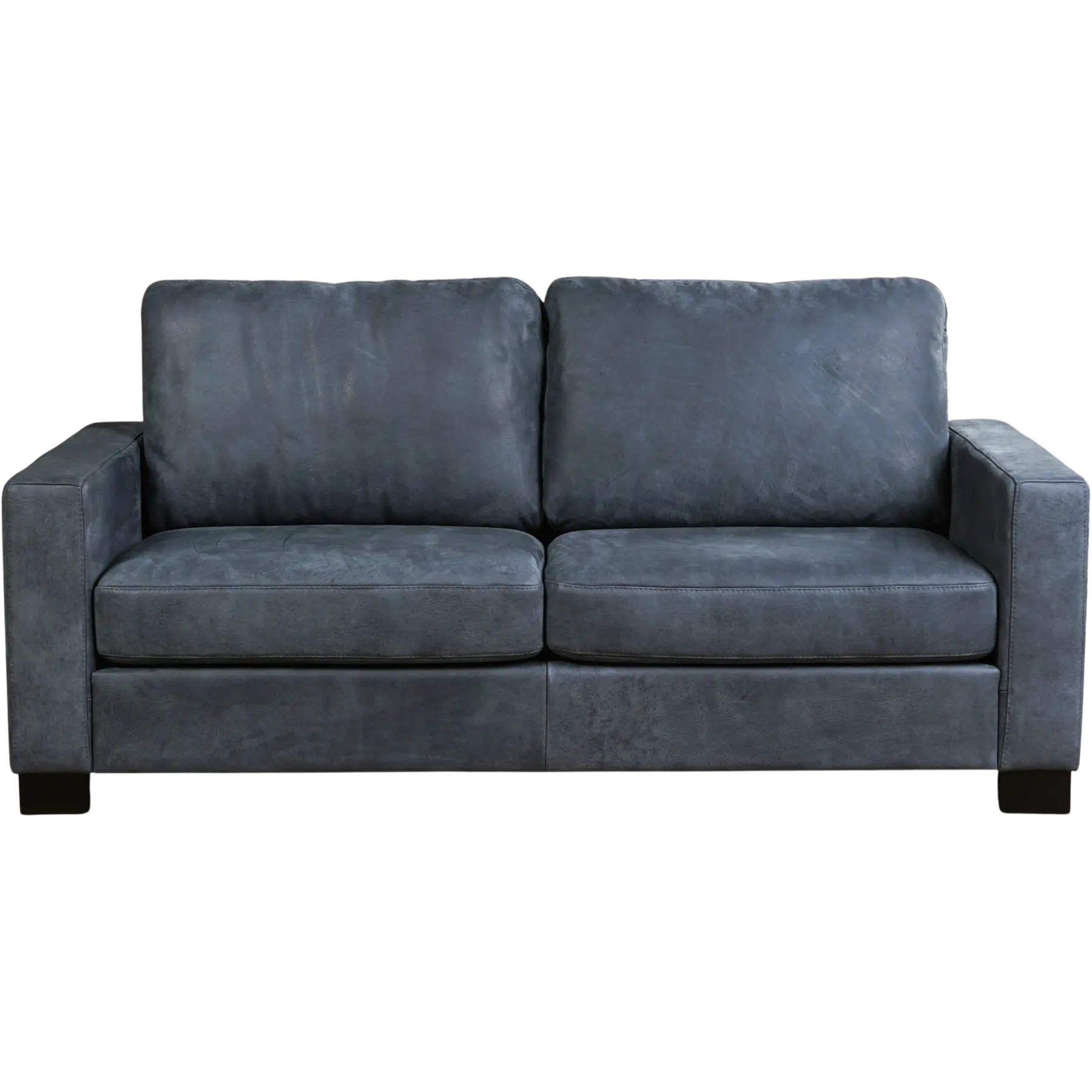 afbeelding van Leren bank Energy - 2,5 zits - Kenia Denim (blauw) - Poten hout zwart