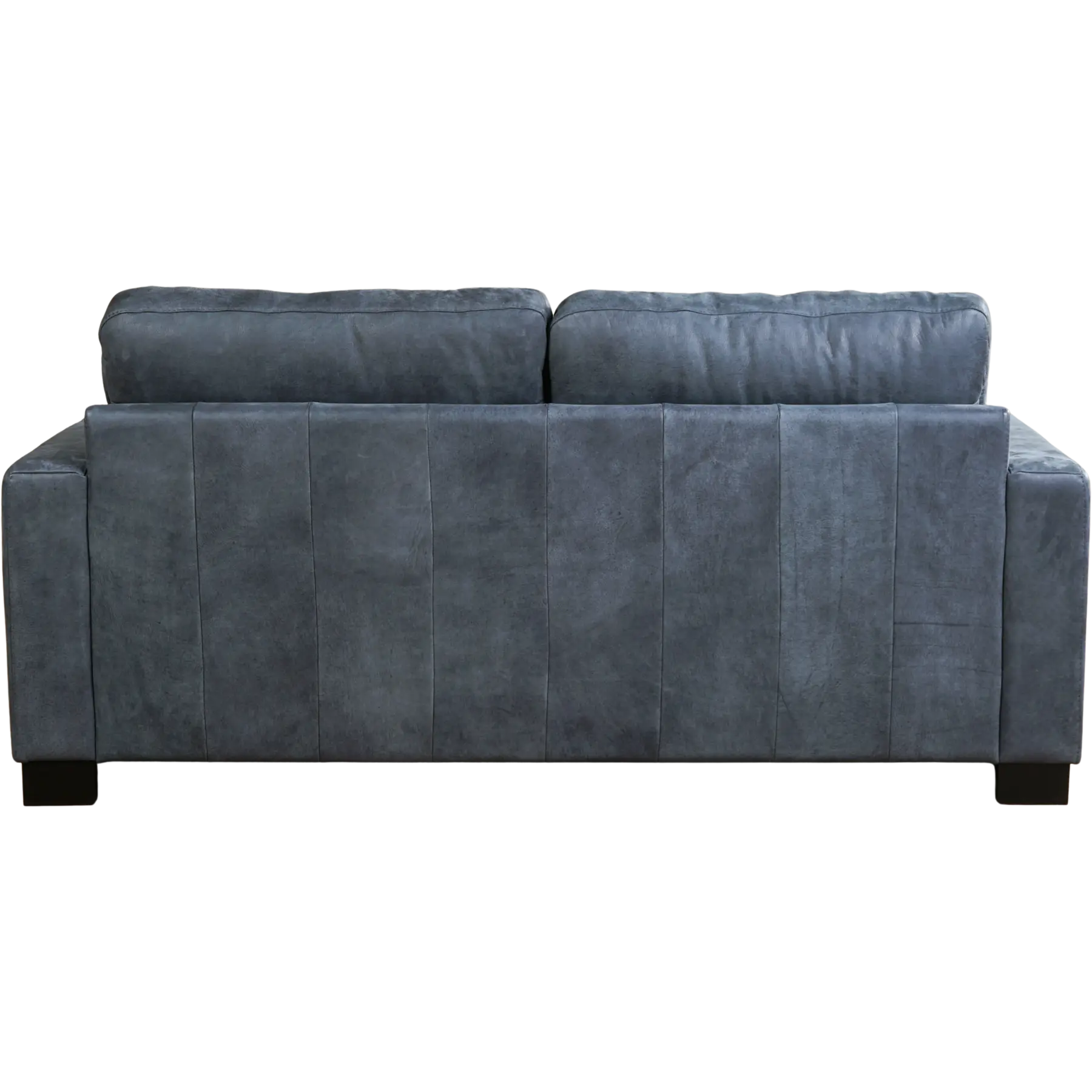 afbeelding van Leren bank Energy - 2,5 zits - Kenia Denim (blauw) - Poten hout zwart