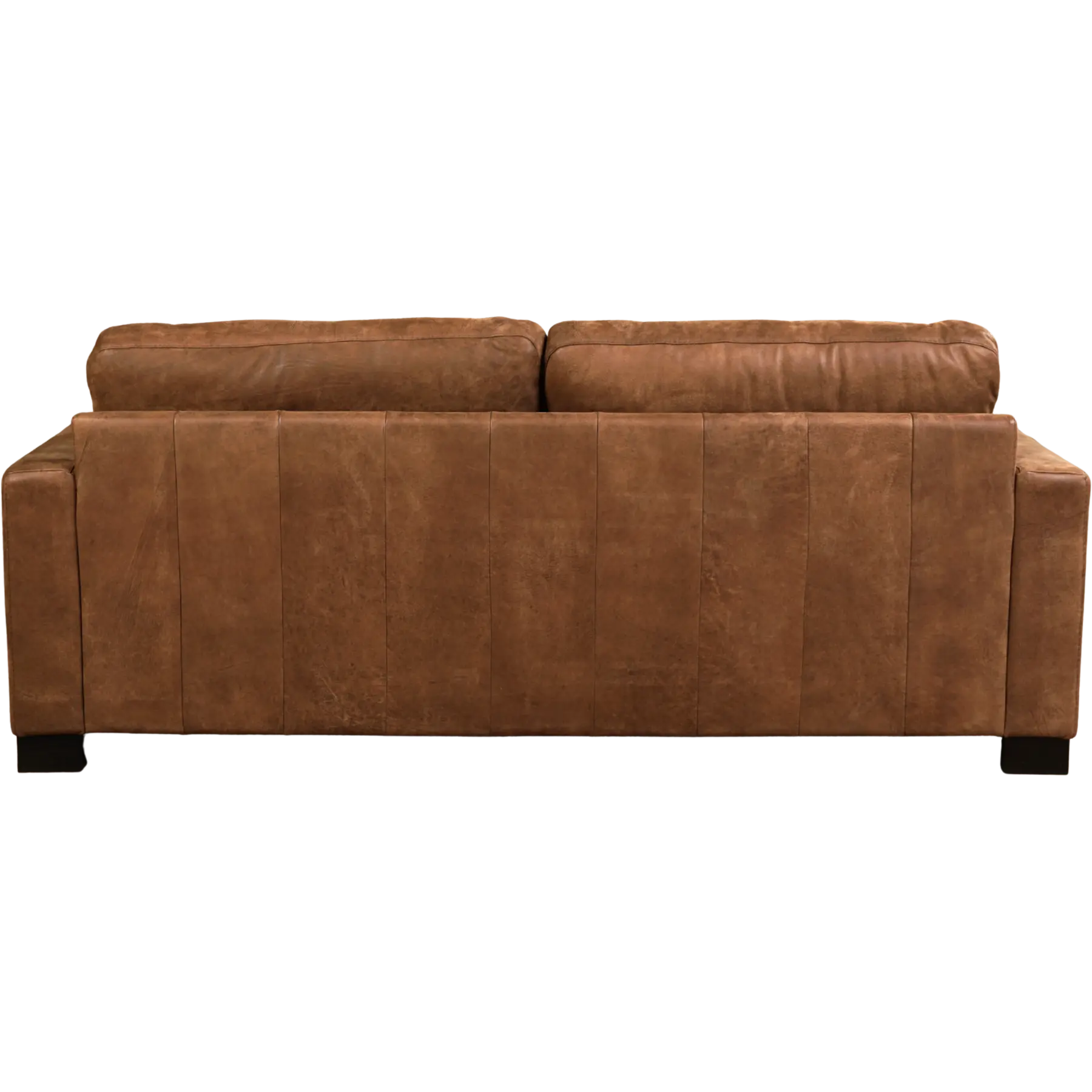 afbeelding van Leren bank Energy - 3 zits - Kenia Brown (bruin) - Poten hout bruin