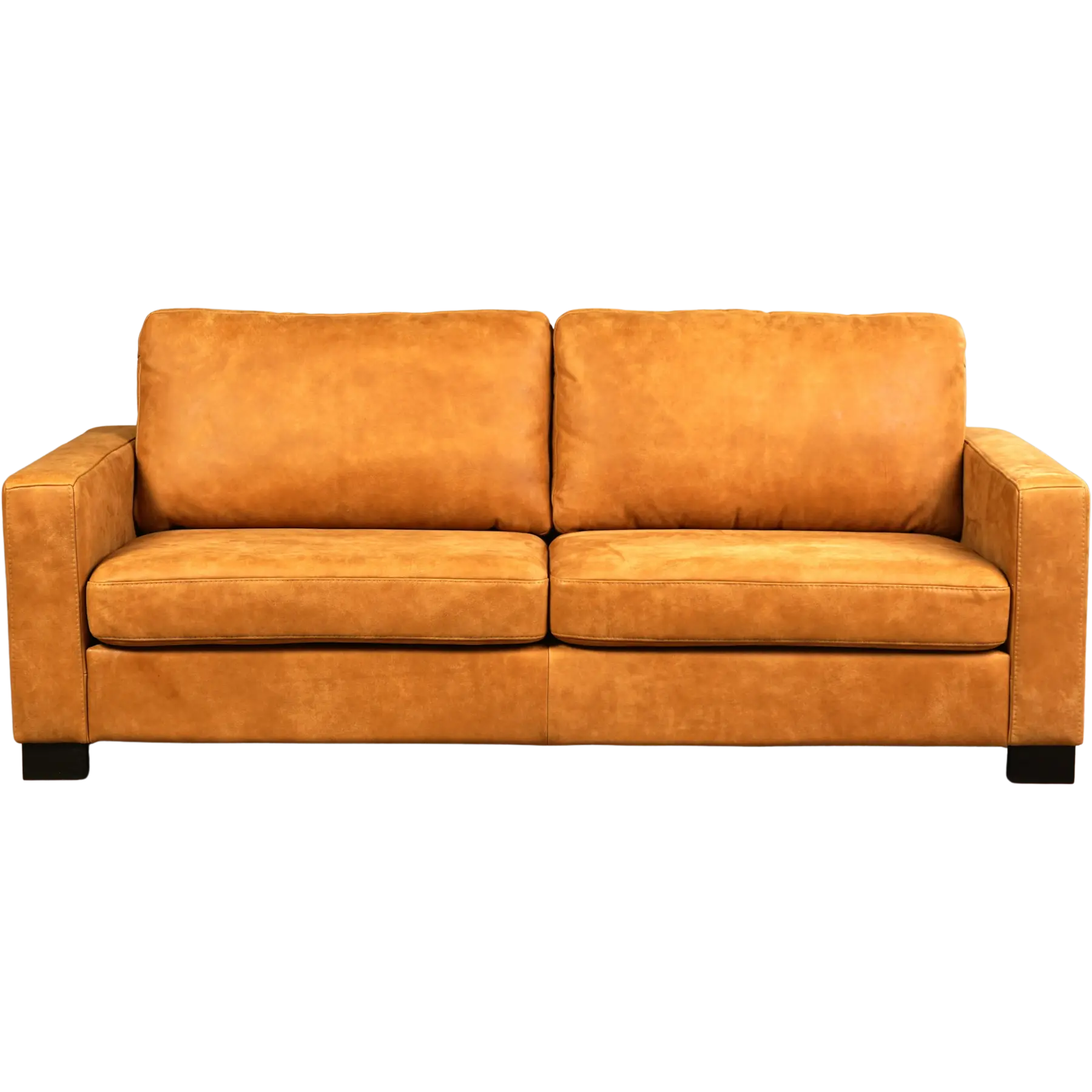 afbeelding van Leren bank Energy - 3 zits - Kenia Cognac (cognac) - Poten hout bruin