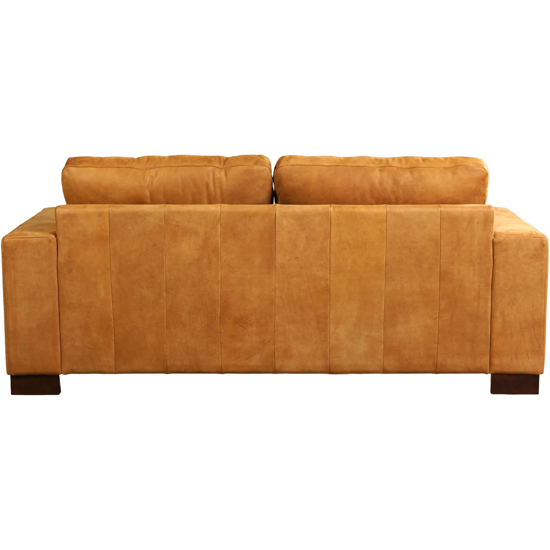 afbeelding van Leren bank Enjoy - 2,5 zits - Kenia Cognac (cognac) - Poten hout zwart