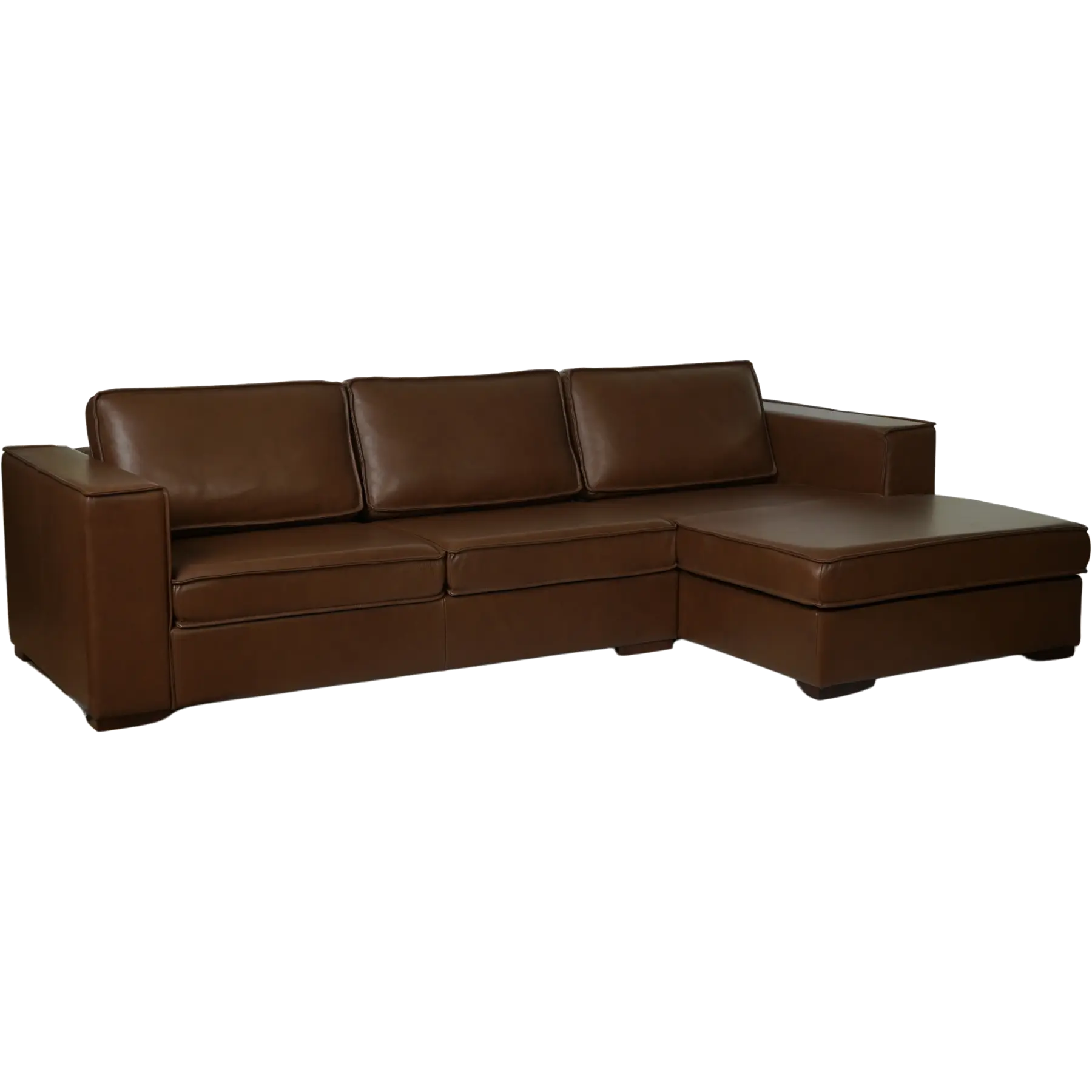 afbeelding van Leren hoekbank Fine - 2 zits + longchair