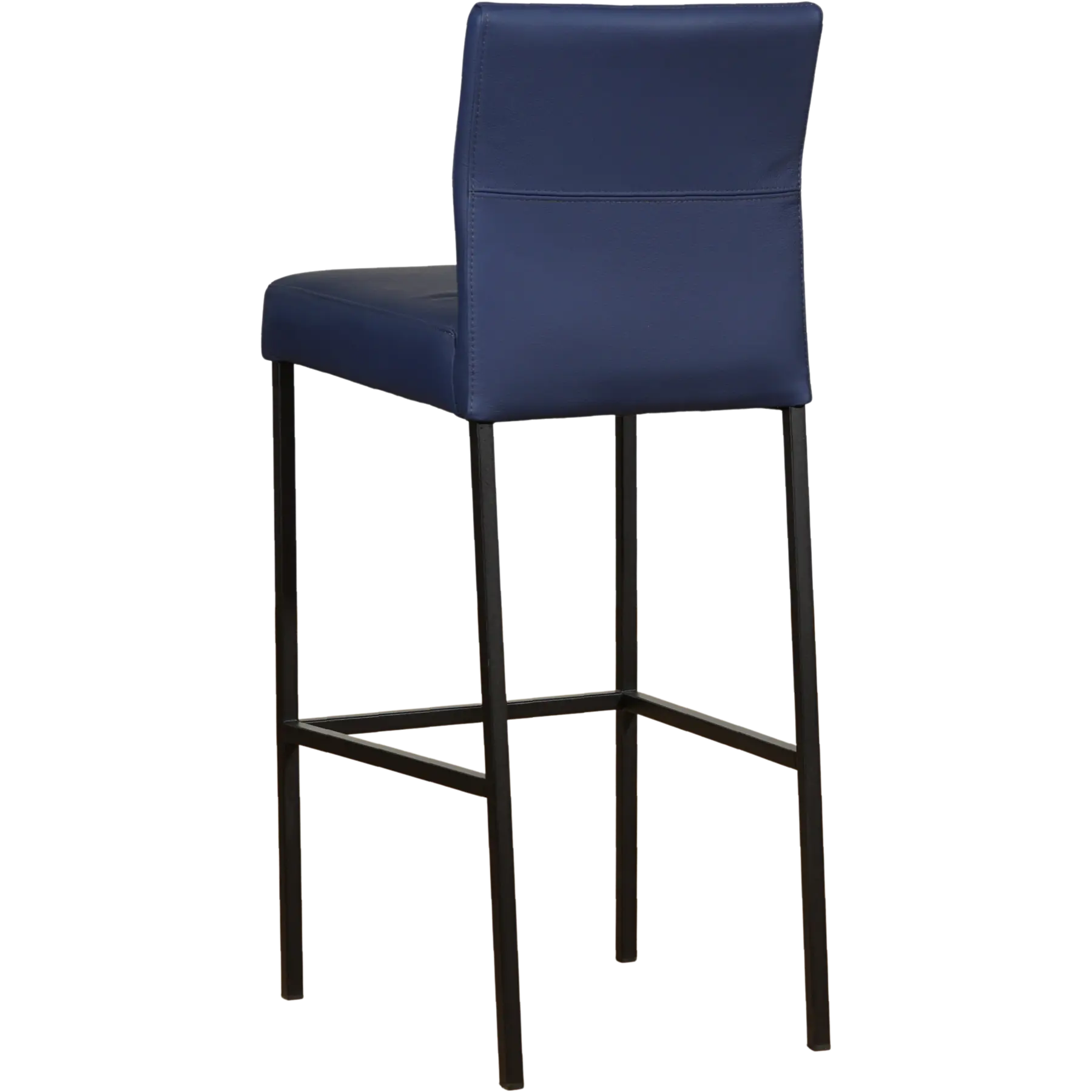 afbeelding van Leren barkruk Bright hoog - Toledo Kobalt (blauw) - Poten staal vierkant zwart