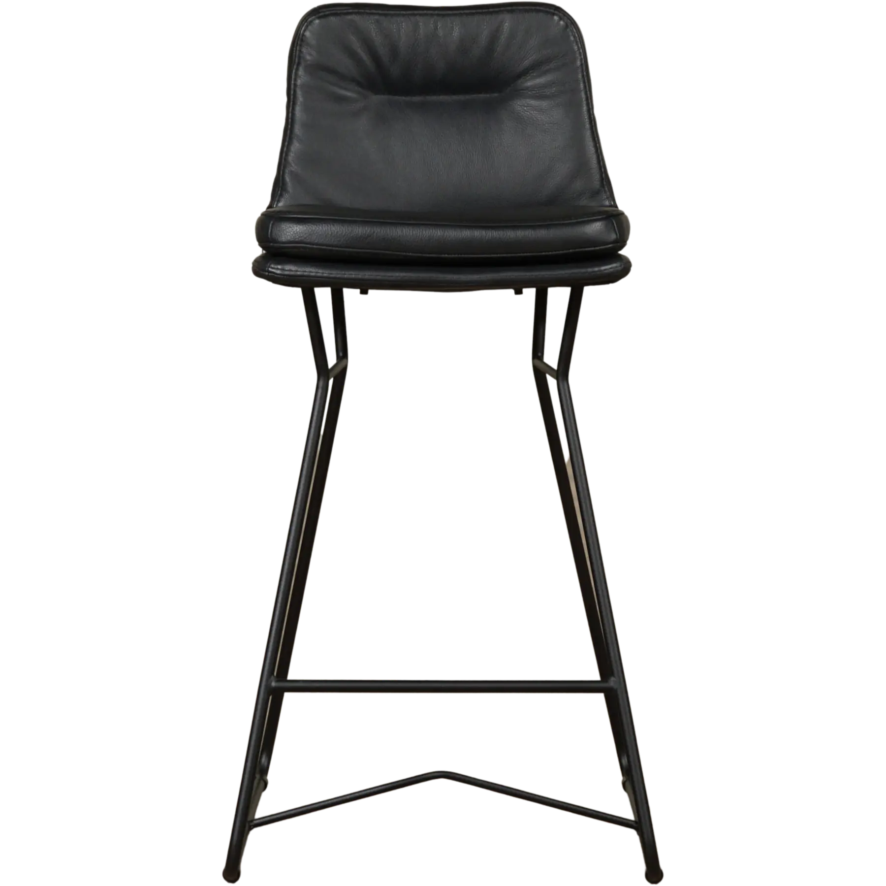 afbeelding van Leren barkruk Candy laag - Granada Black (zwart)