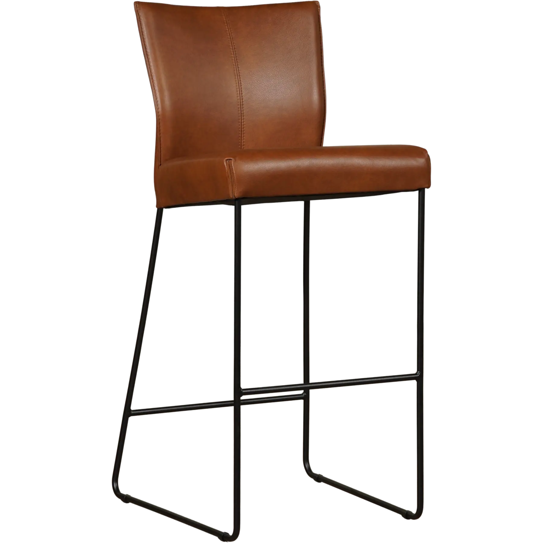 afbeelding van Leren barkruk Mate hoog