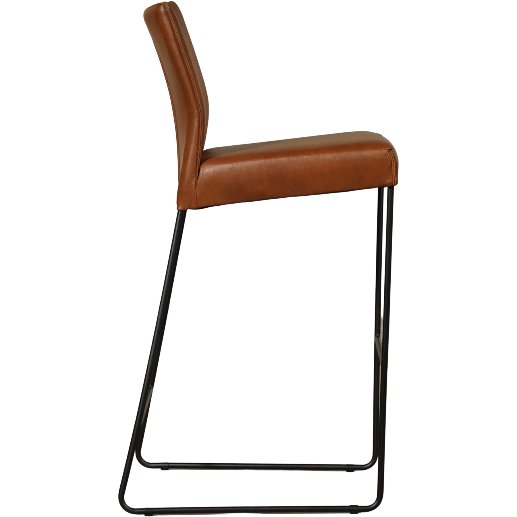 afbeelding van Leren barkruk Mate hoog