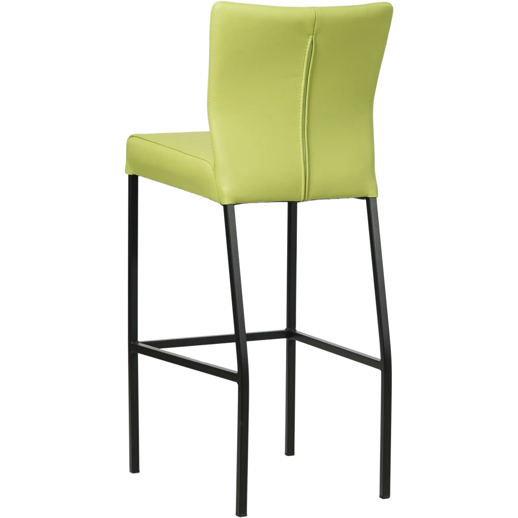 afbeelding van Leren barkruk Revolt hoog - Toledo Lime (felgroen) - Poten staal vierkant zwart