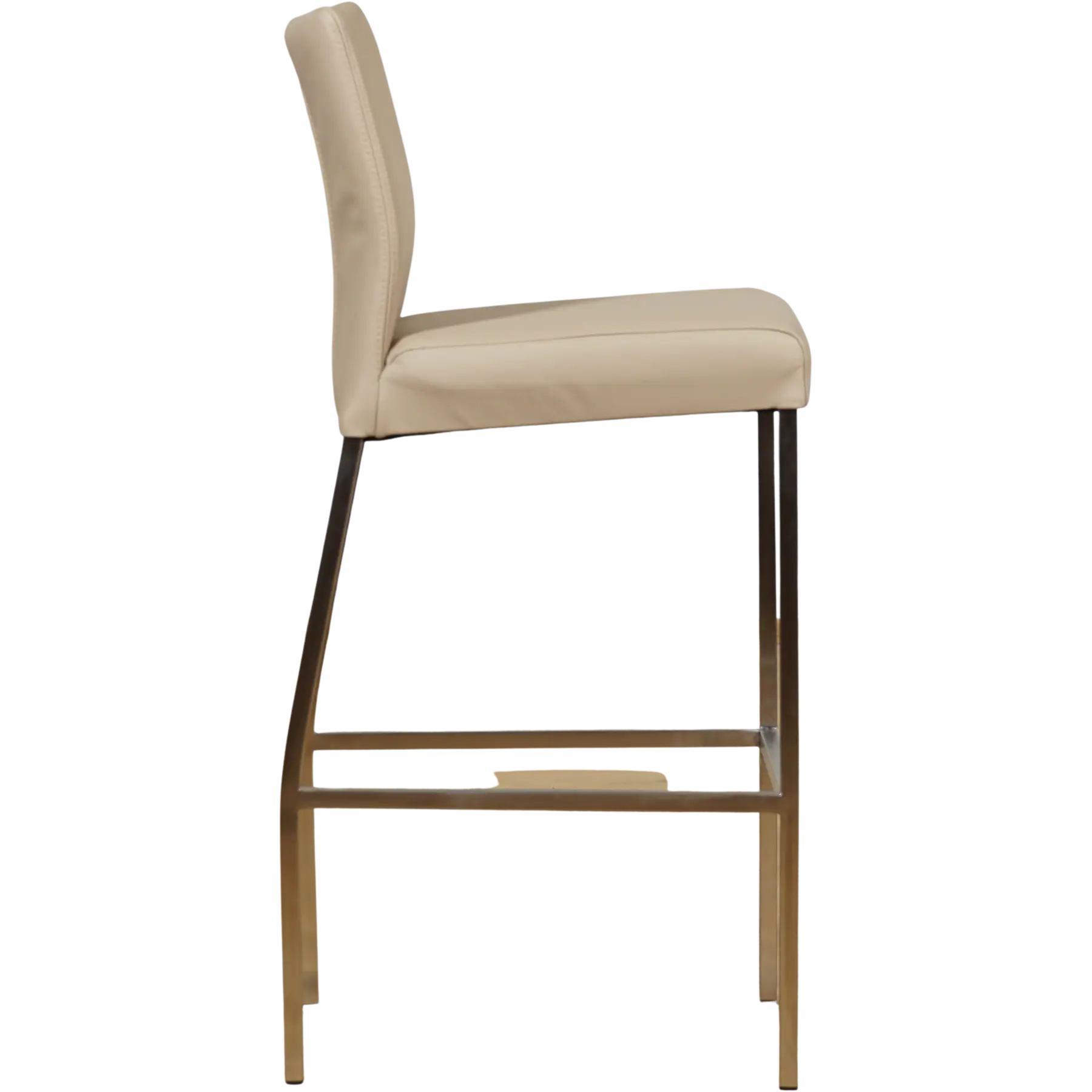 afbeelding van Leren barkruk Revolt hoog - Toledo Mastic (taupe/bruin) - Poten staal vierkant RVS