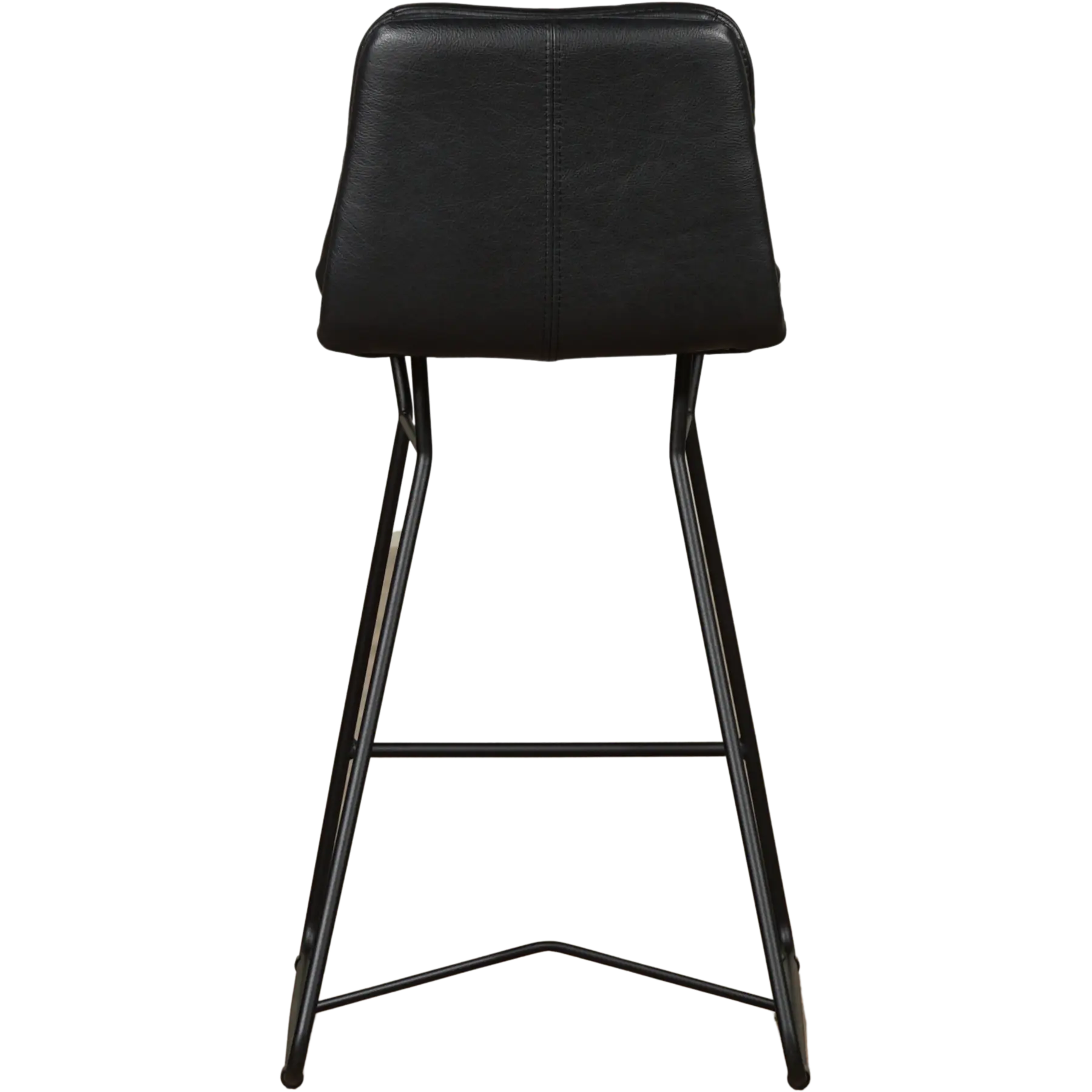 afbeelding van Set van 8 Leren barkrukken Candy laag - Granada Black (zwart)