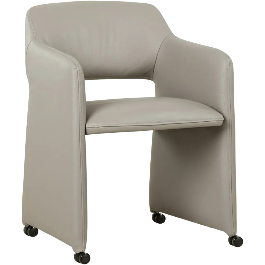 afbeelding van Leren eetkamerstoel Icon - Toledo Misty (creme)