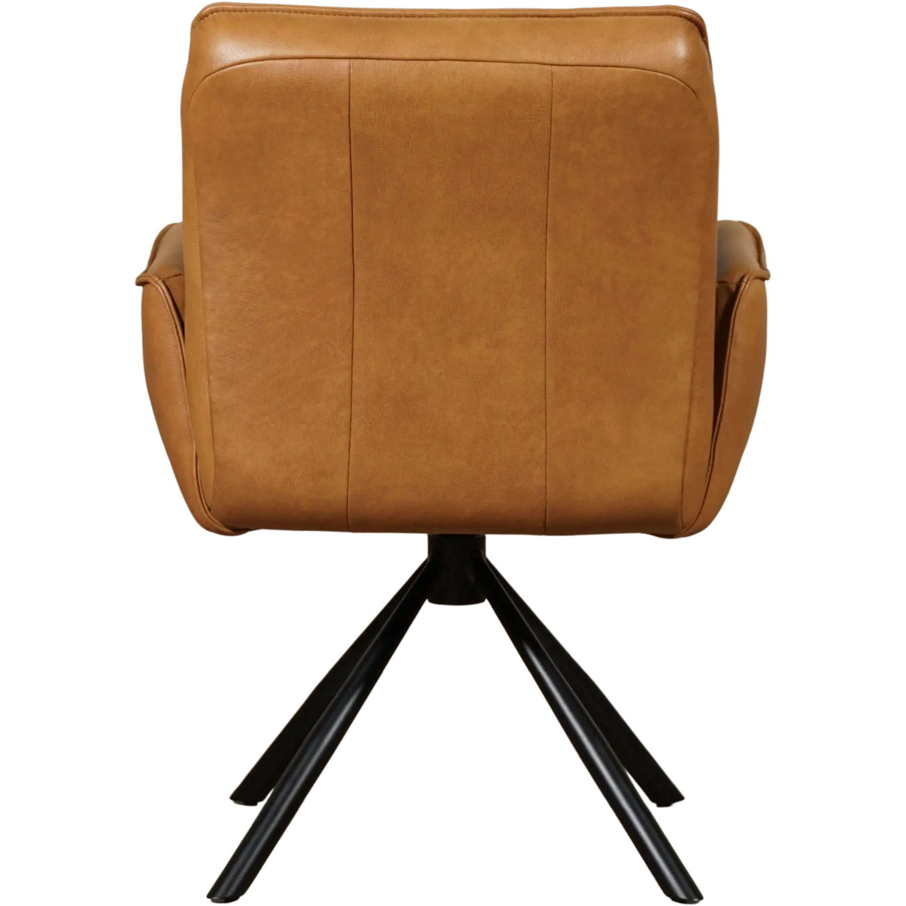 afbeelding van Leren draaibare eetkamerstoel Elite