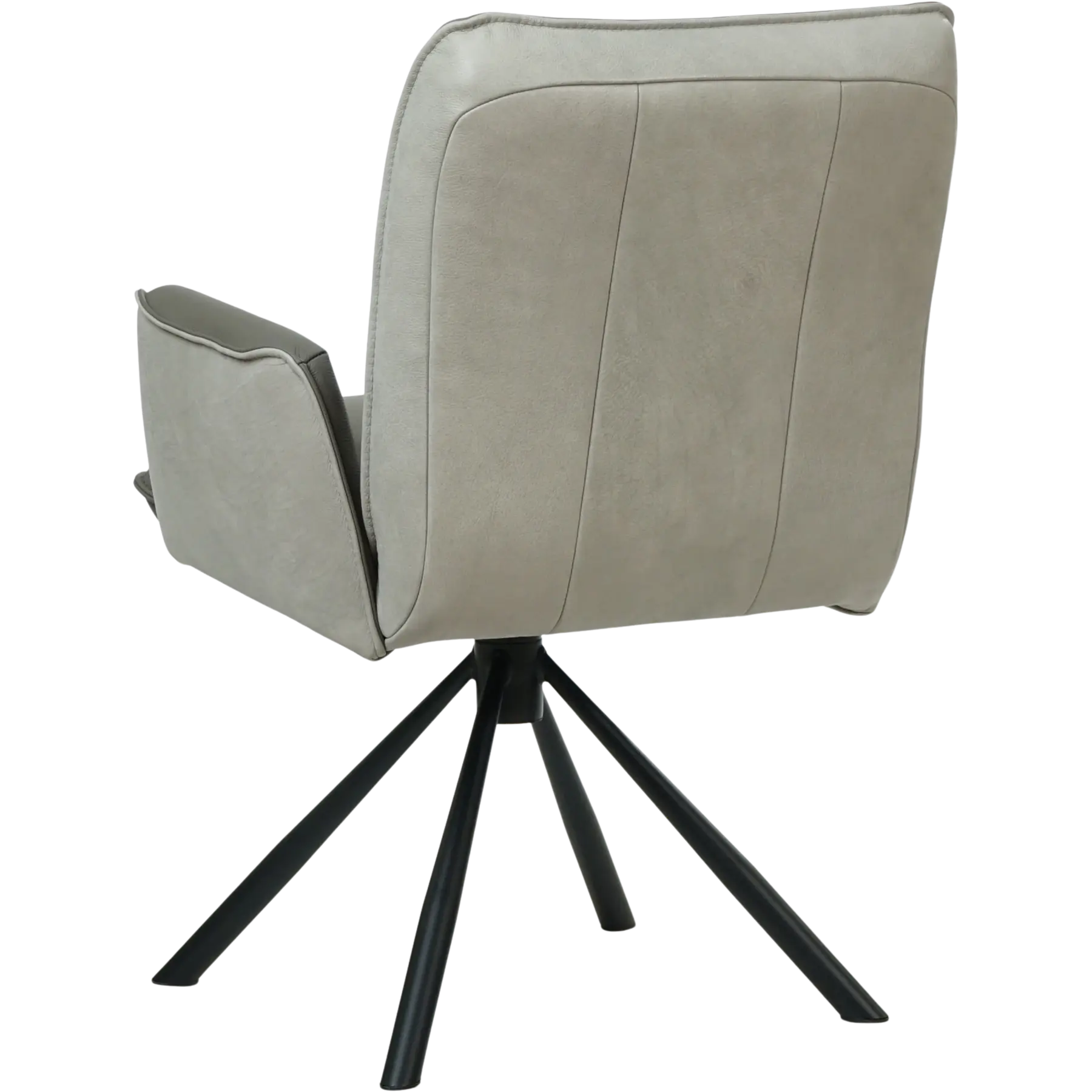 afbeelding van Leren draaibare eetkamerstoel Elite Duo