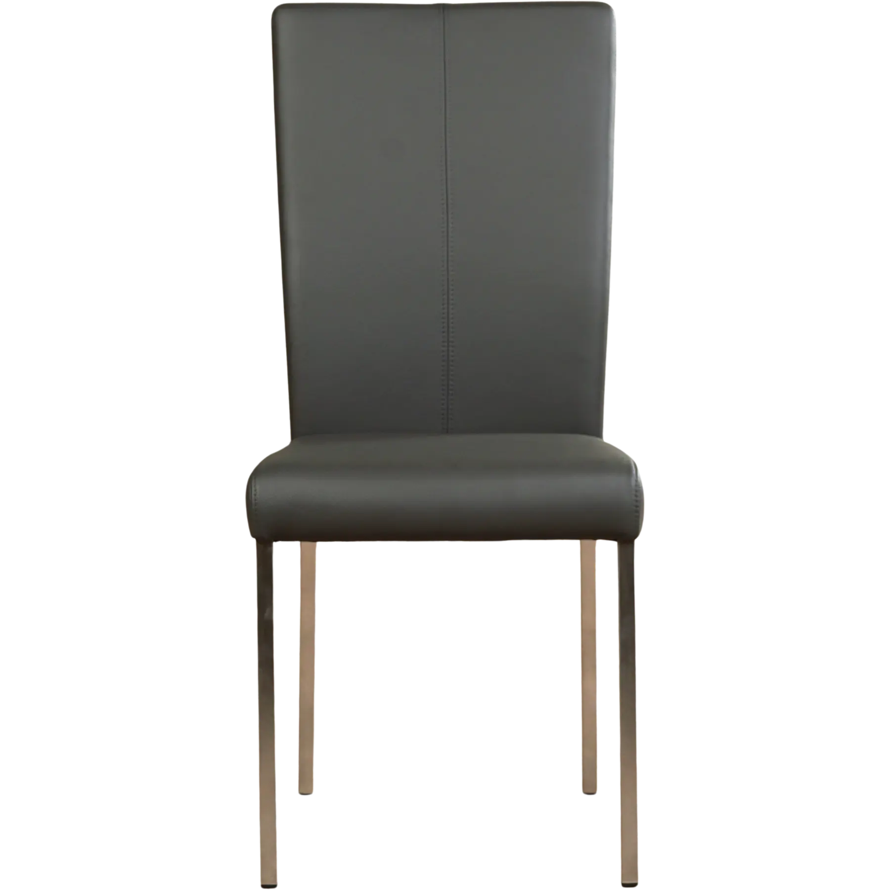 afbeelding van Leren eetkamerstoel Daily - Toledo Antracite (donkergrijs) - Poten staal vierkant RVS