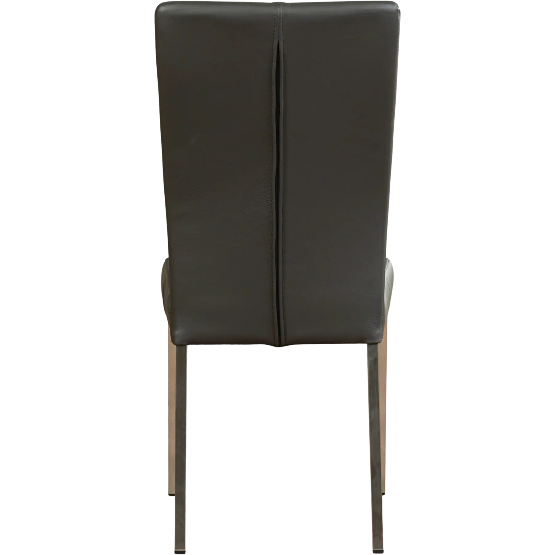 afbeelding van Leren eetkamerstoel Daily - Toledo Antracite (donkergrijs) - Poten staal vierkant RVS