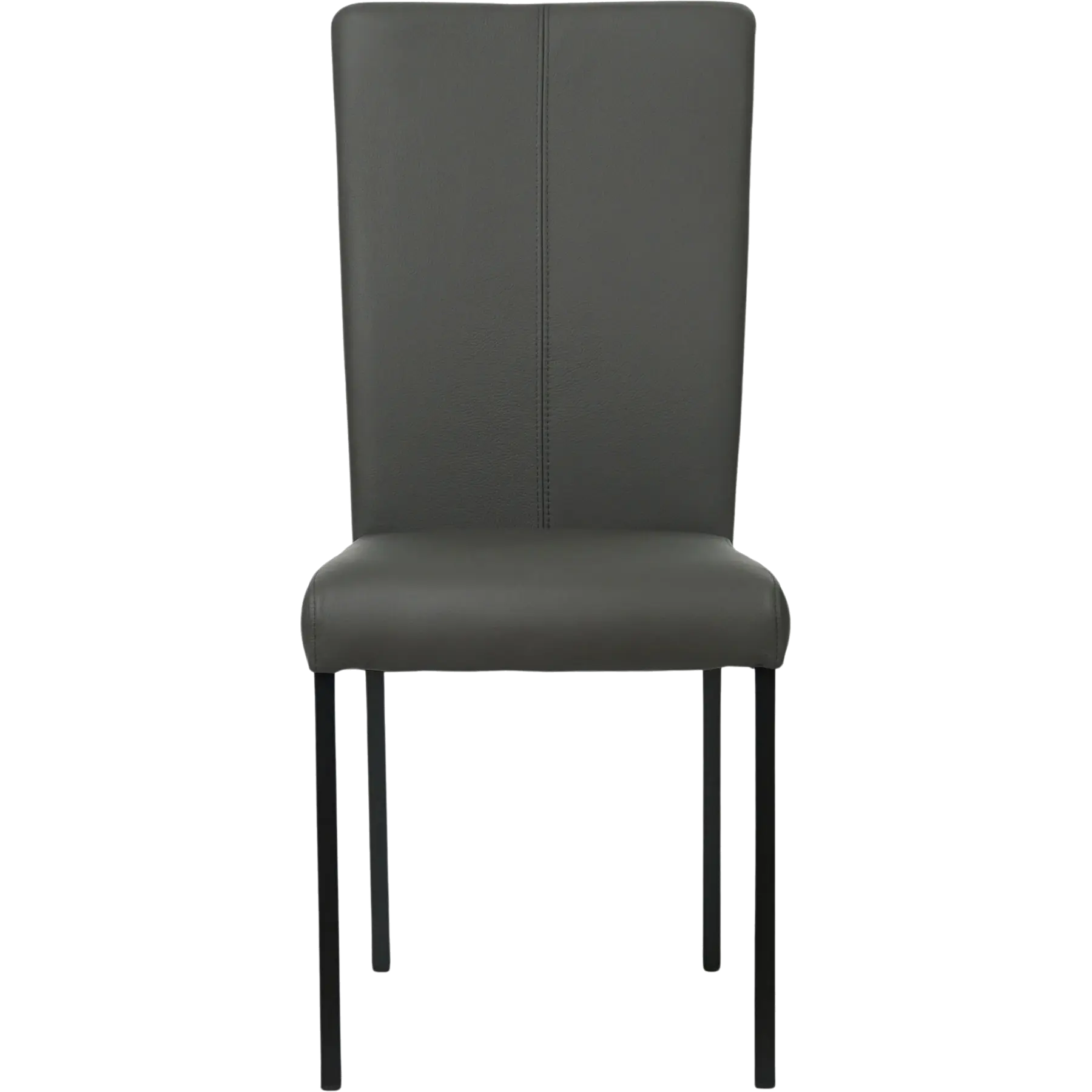 afbeelding van Leren eetkamerstoel Daily - Toledo Antracite (donkergrijs) - Poten staal vierkant zwart