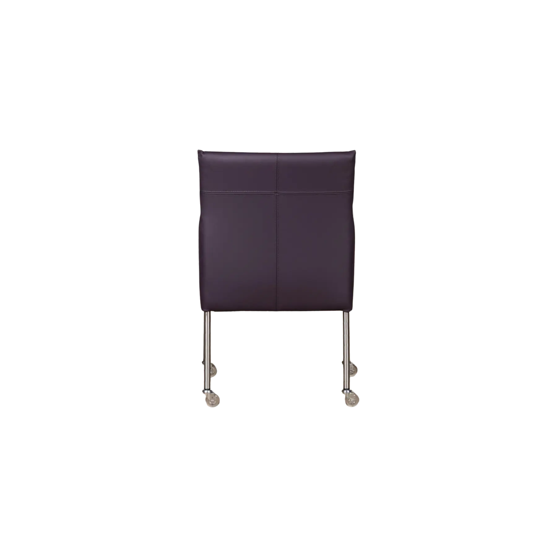 afbeelding van Leren eetkamerstoel Desire - Toledo Merlin (donkerpaars) - Poten staal rond RVS