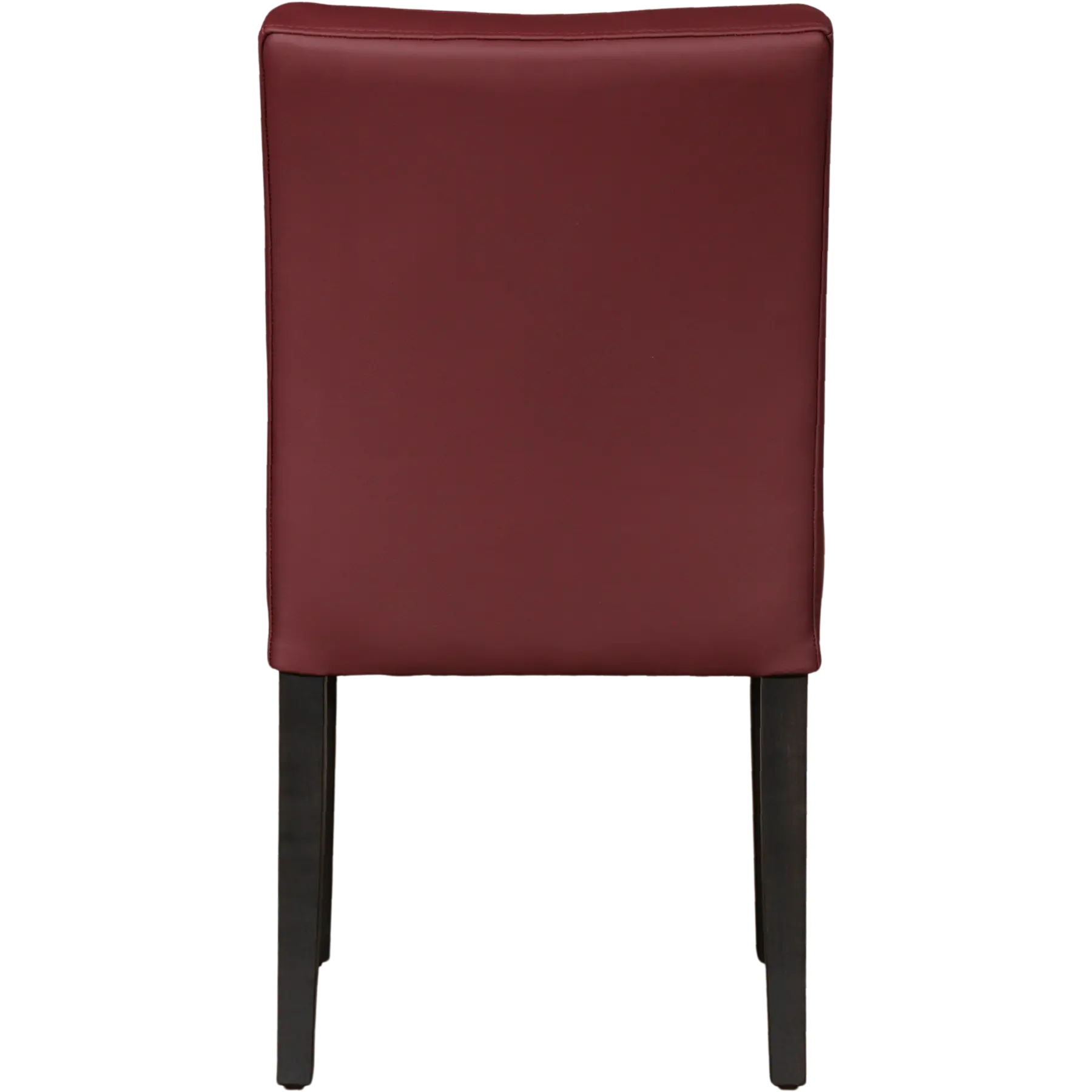 afbeelding van Leren eetkamerstoel Hold - Toledo Bordeaux (donkerrood) - Poten hout zwart