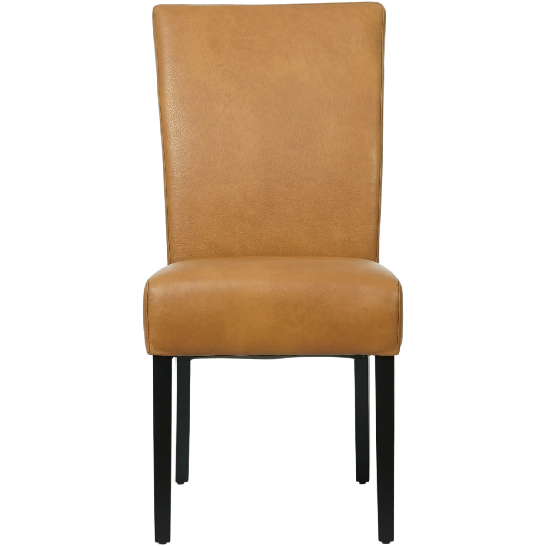 afbeelding van Leren eetkamerstoel Just - Granada Sahara (cognac) - Poten hout zwart