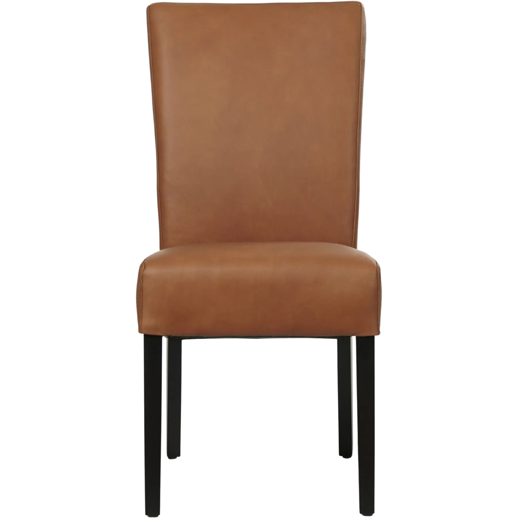 afbeelding van Leren eetkamerstoel Just - Rancho Cognac (cognac) - Poten hout zwart