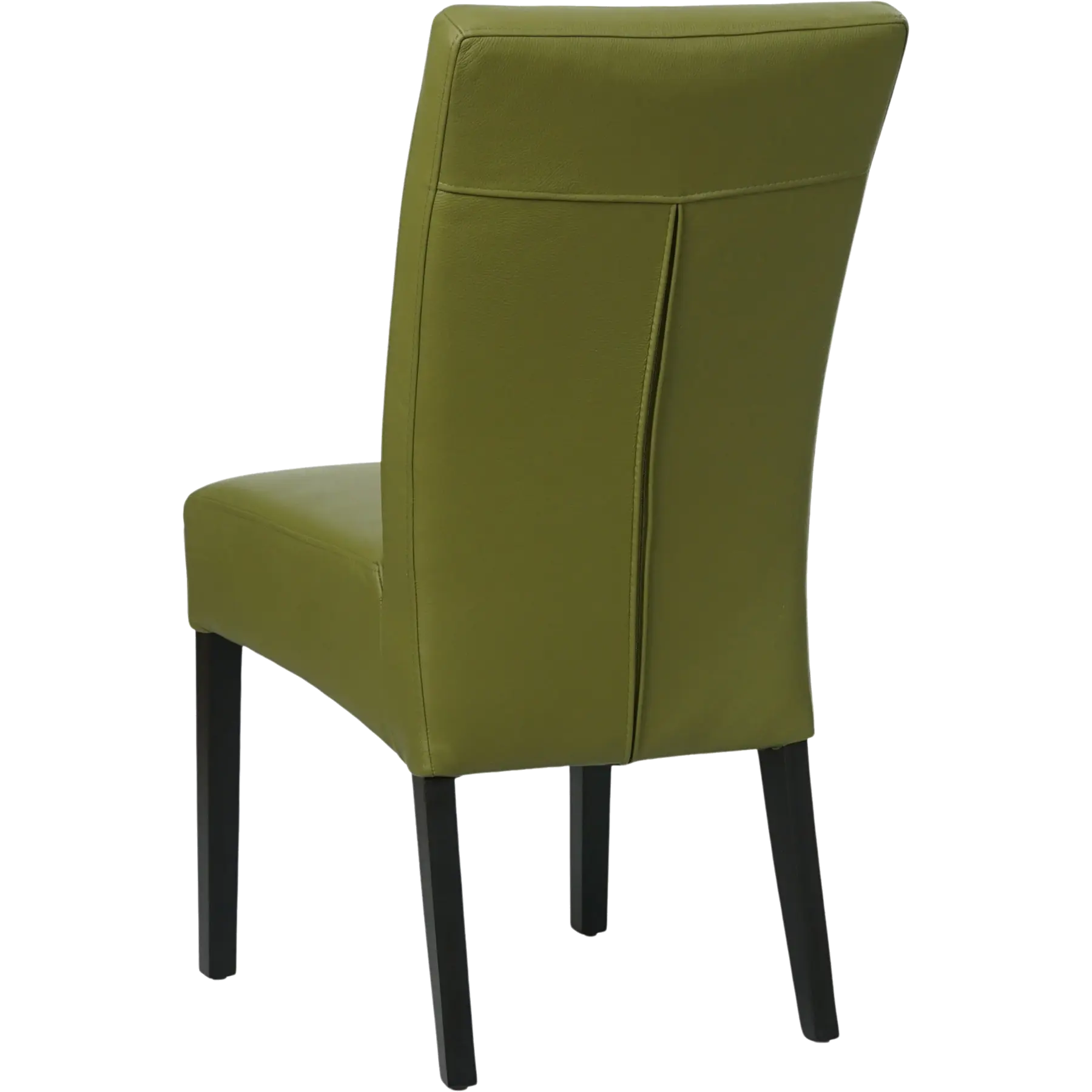 afbeelding van Leren eetkamerstoel Just - Toledo Apple Green (groen) - Poten hout zwart