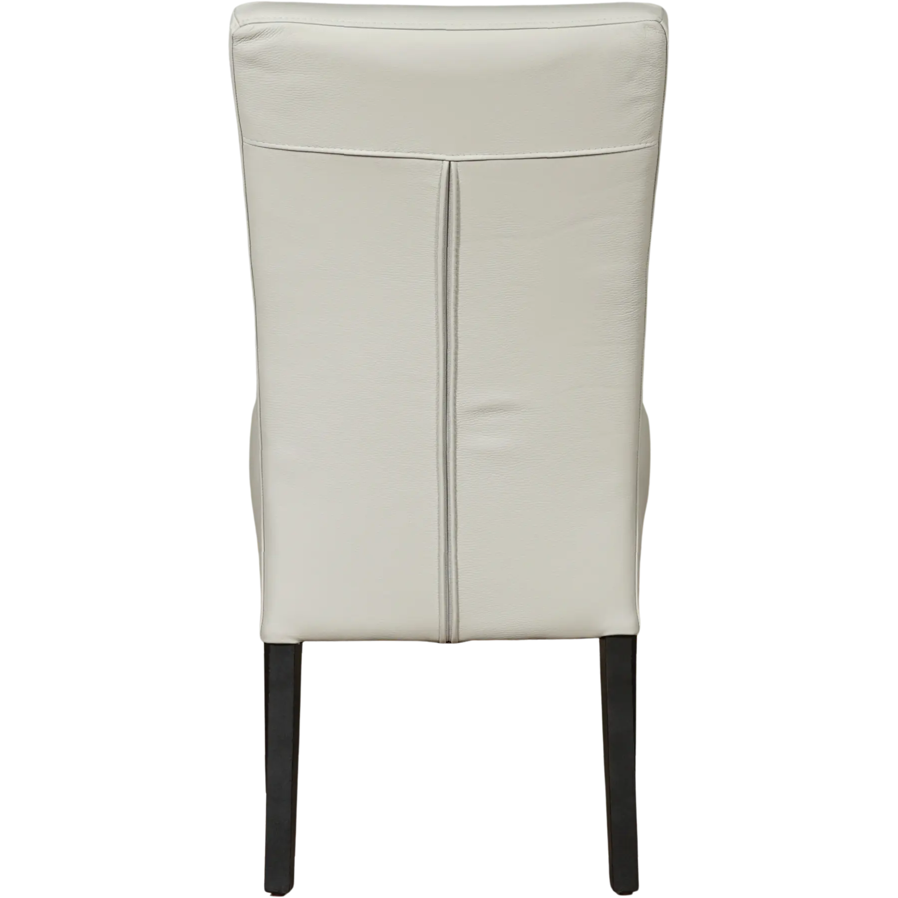 afbeelding van Leren eetkamerstoel Just - Toledo Perle (lichtgrijs) - Poten hout zwart