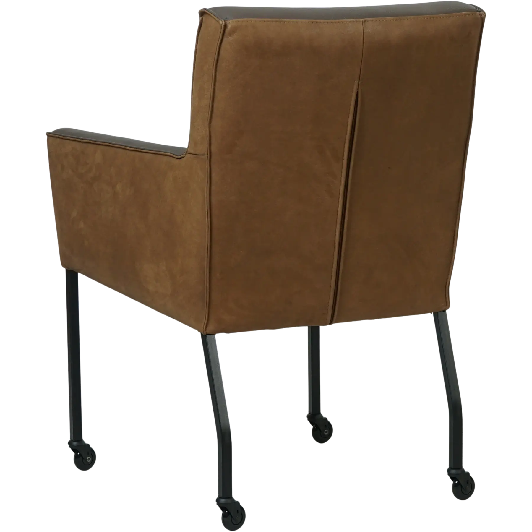 afbeelding van Leren eetkamerstoel Lucky Duo