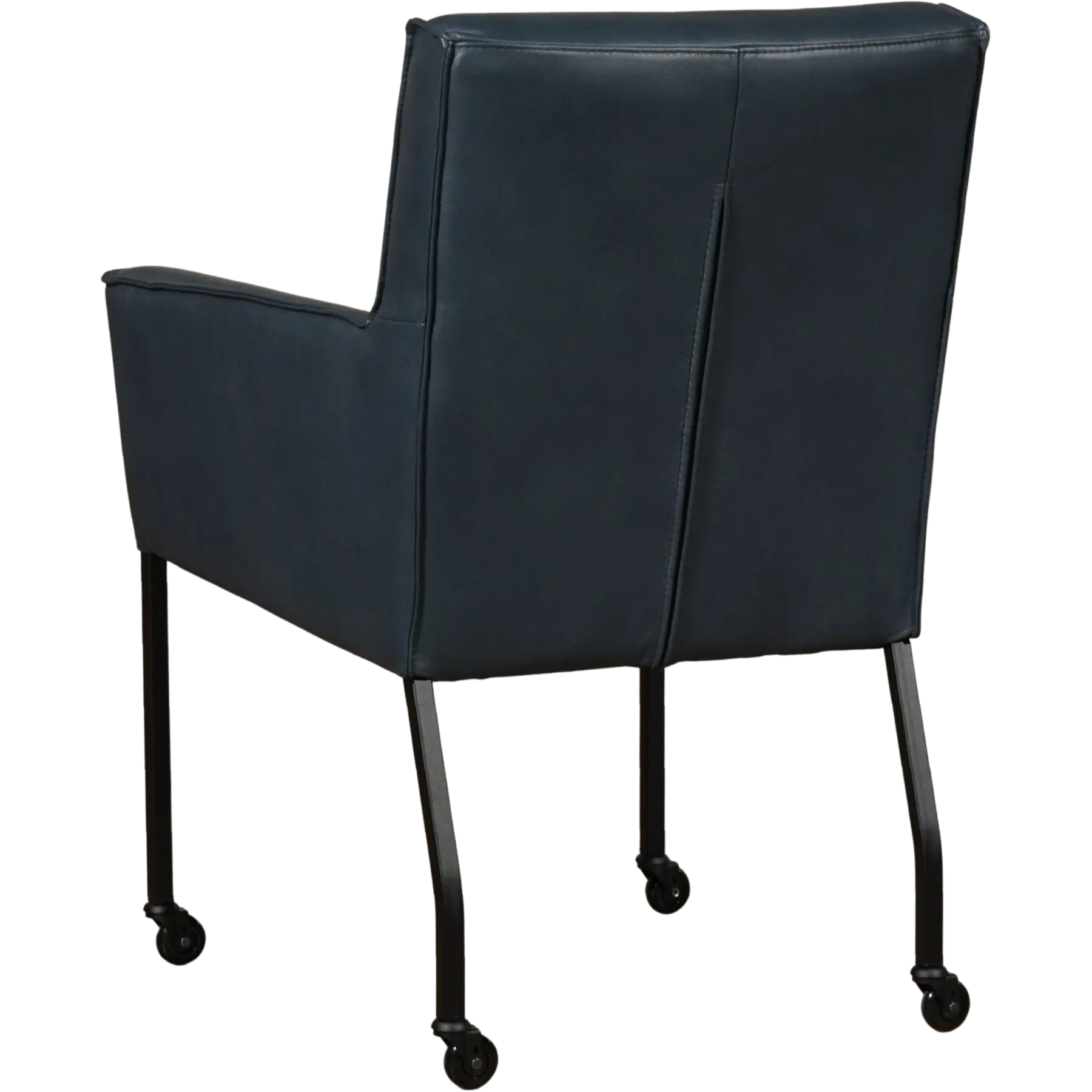 afbeelding van Leren eetkamerstoel Lucky - Granada Blue (blauw)