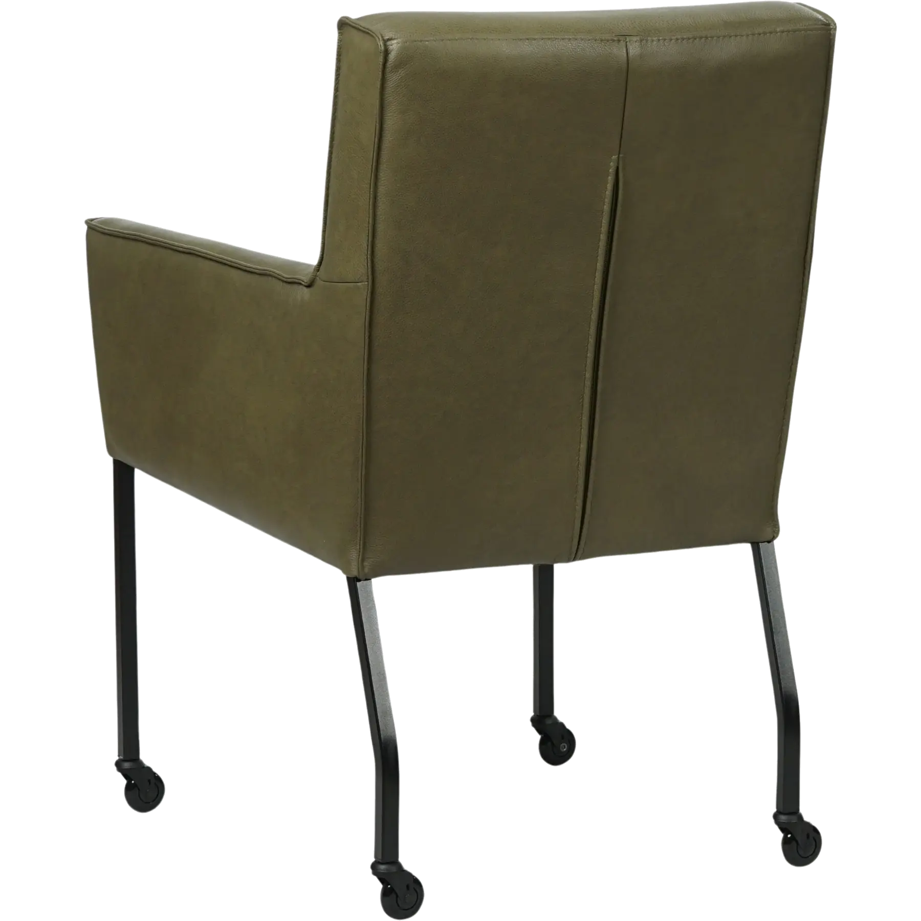 afbeelding van Leren eetkamerstoel Lucky - Granada Moss (olijf/groen)