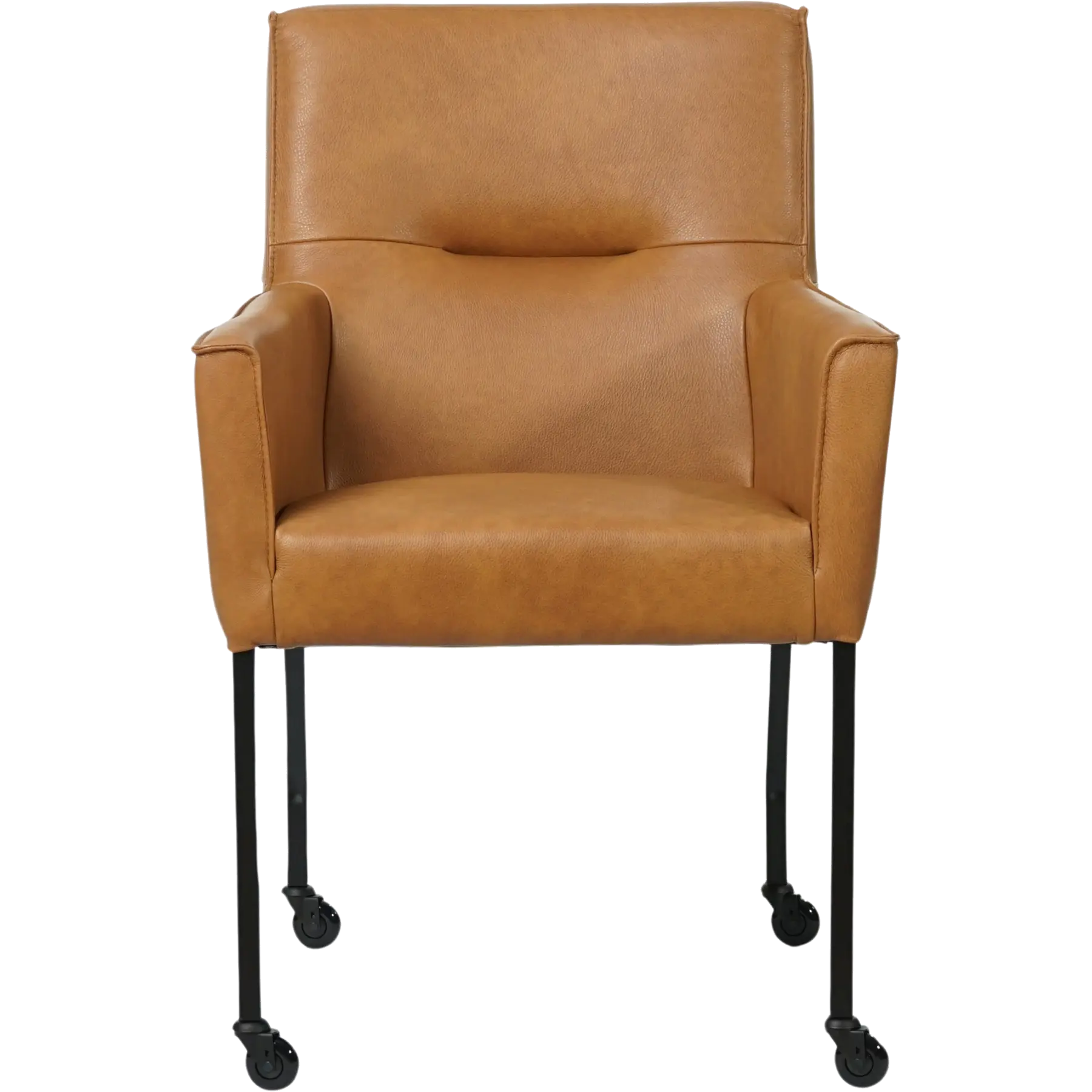 afbeelding van Leren eetkamerstoel Lucky - Granada Sahara (cognac)