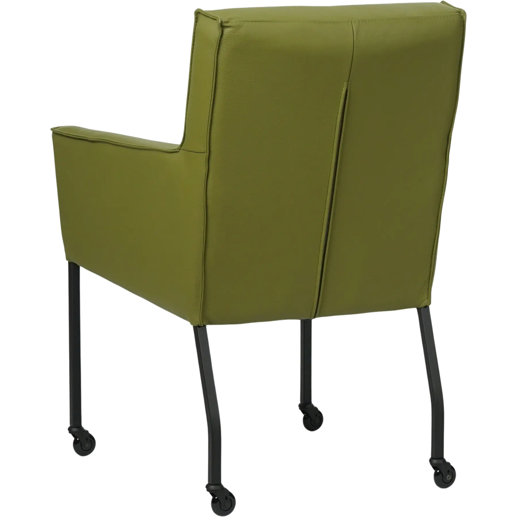 afbeelding van Leren eetkamerstoel Lucky - Toledo Apple Green (groen)