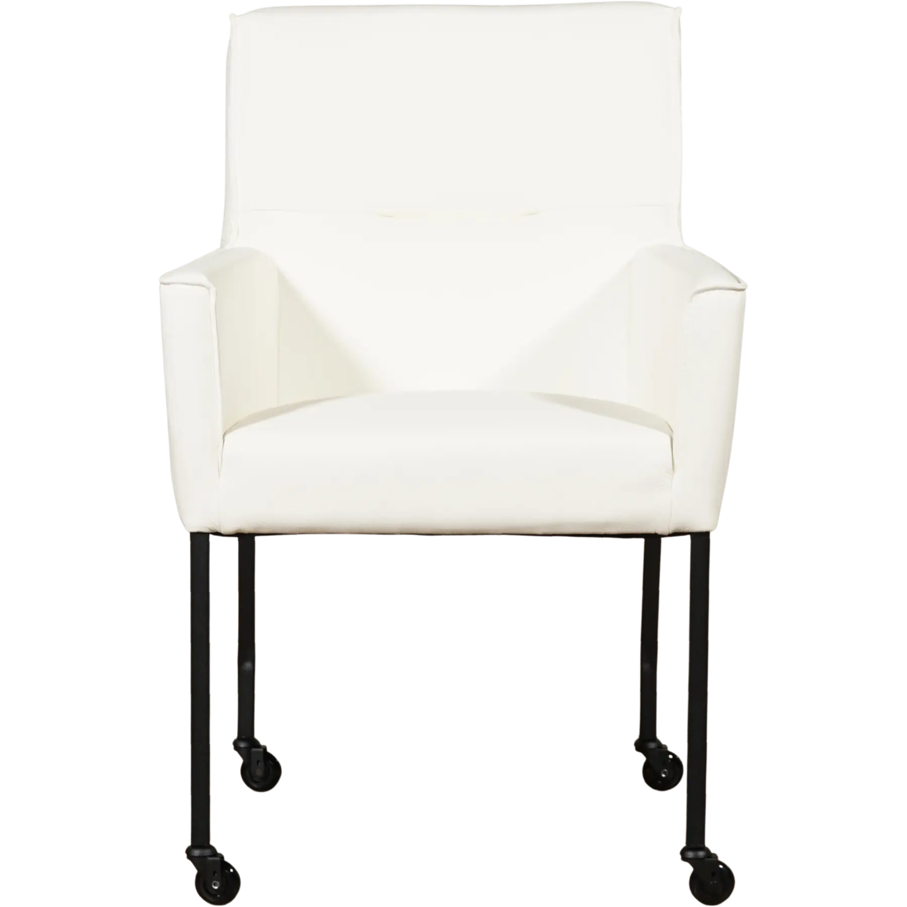 afbeelding van Leren eetkamerstoel Lucky - Toledo Purewhite (wit)