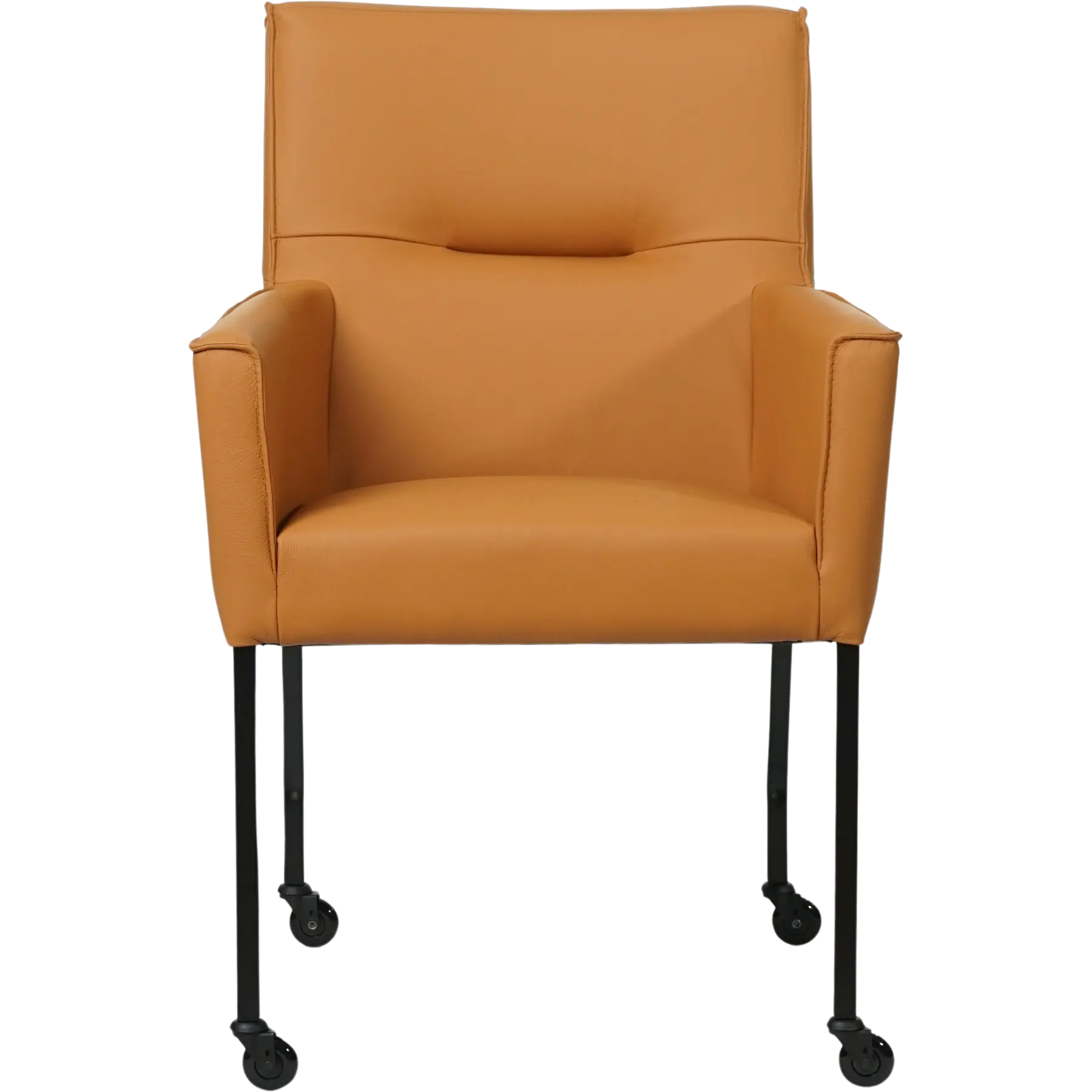 afbeelding van Leren eetkamerstoel Lucky - Toledo Sabbia (lichtcognac)