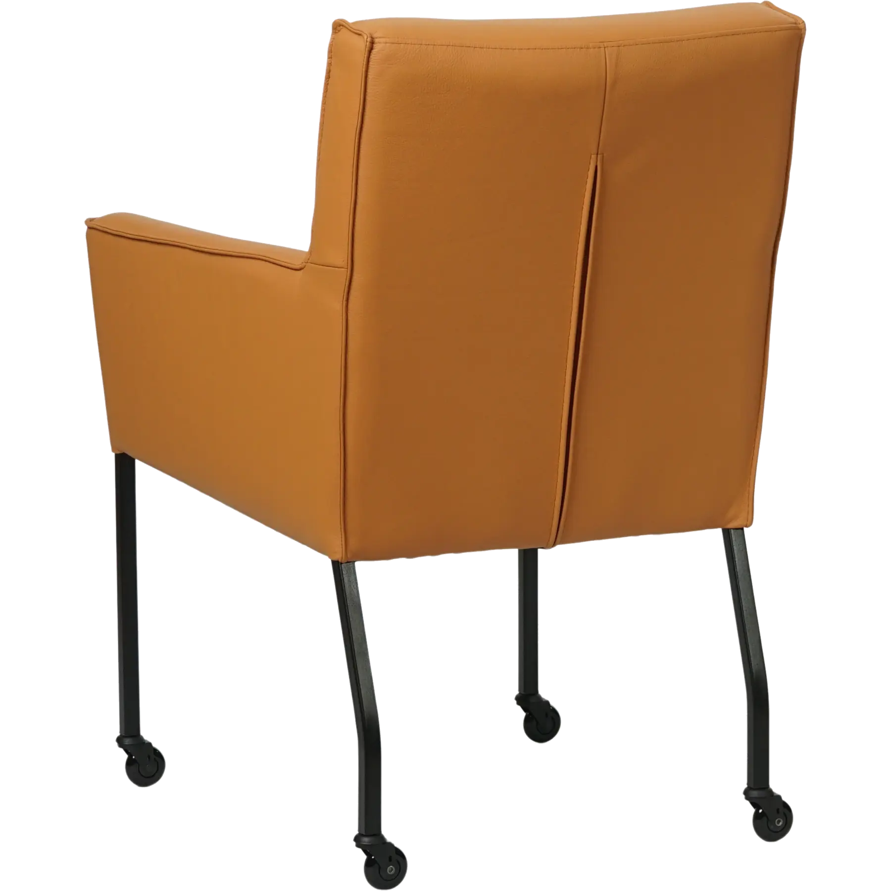 afbeelding van Leren eetkamerstoel Lucky - Toledo Sabbia (lichtcognac)