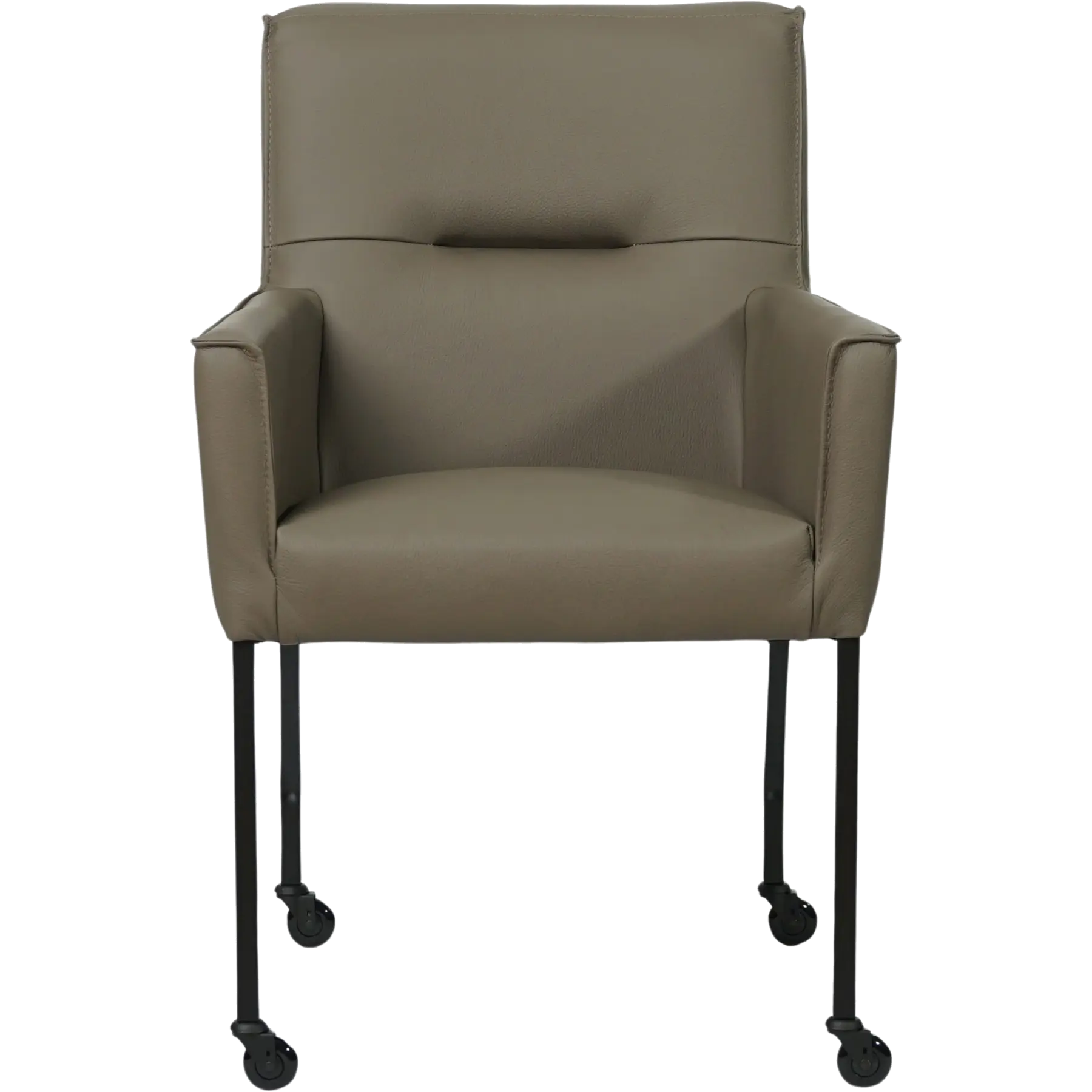 afbeelding van Leren eetkamerstoel Lucky - Toledo Smog (grijs)