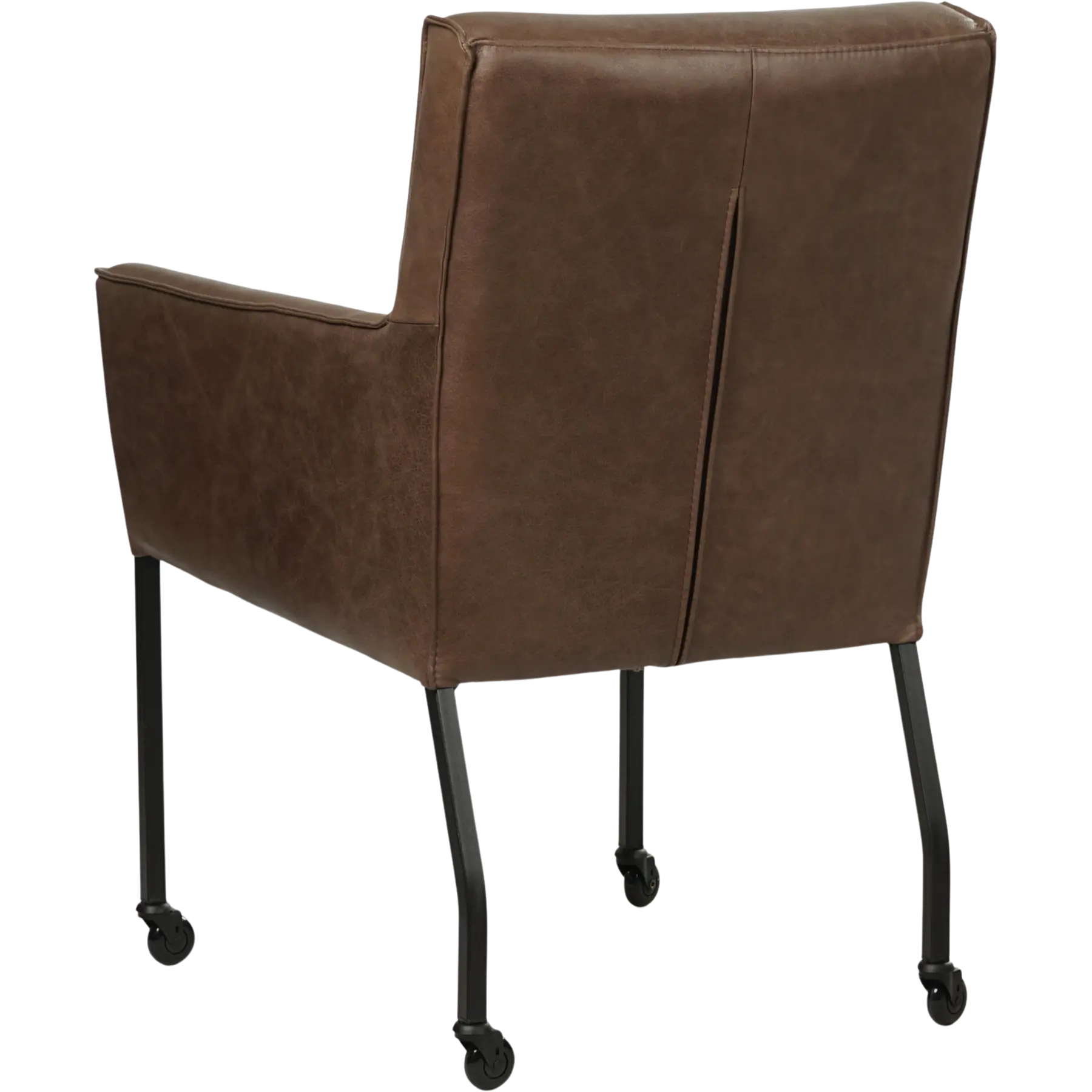 afbeelding van Leren eetkamerstoel Lucky - Vintage Brown (bruin)