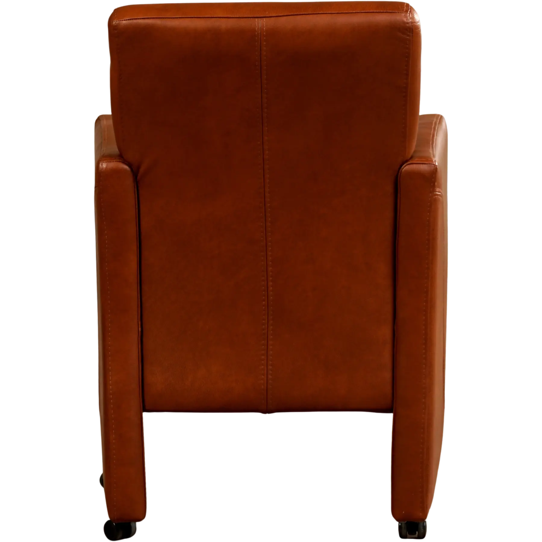 afbeelding van Leren eetkamerstoel Pleasure - Granada Savannah (cognac) - Zonder handgreep