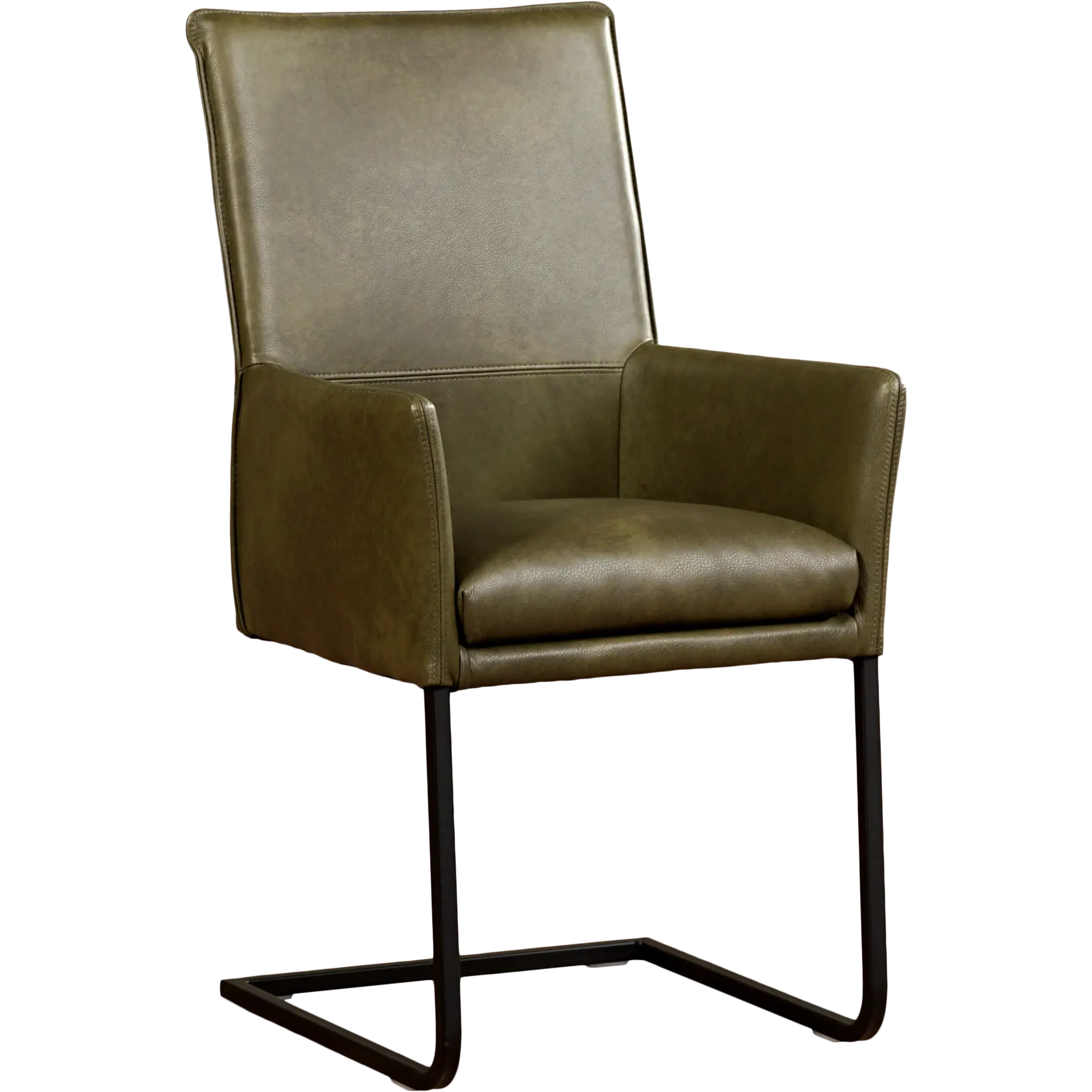 afbeelding van Leren eetkamerstoel Ruler