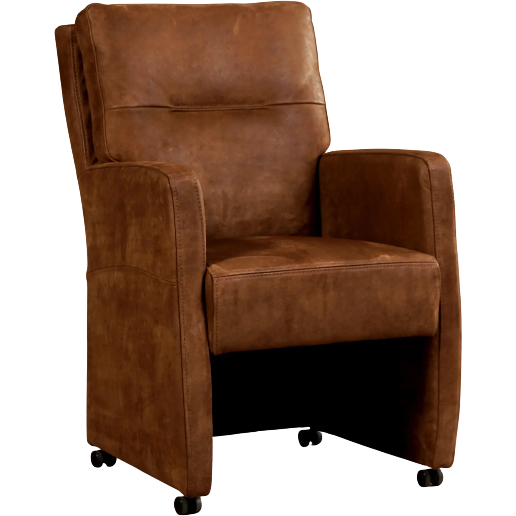 afbeelding van Leren eetkamerstoel Sharp