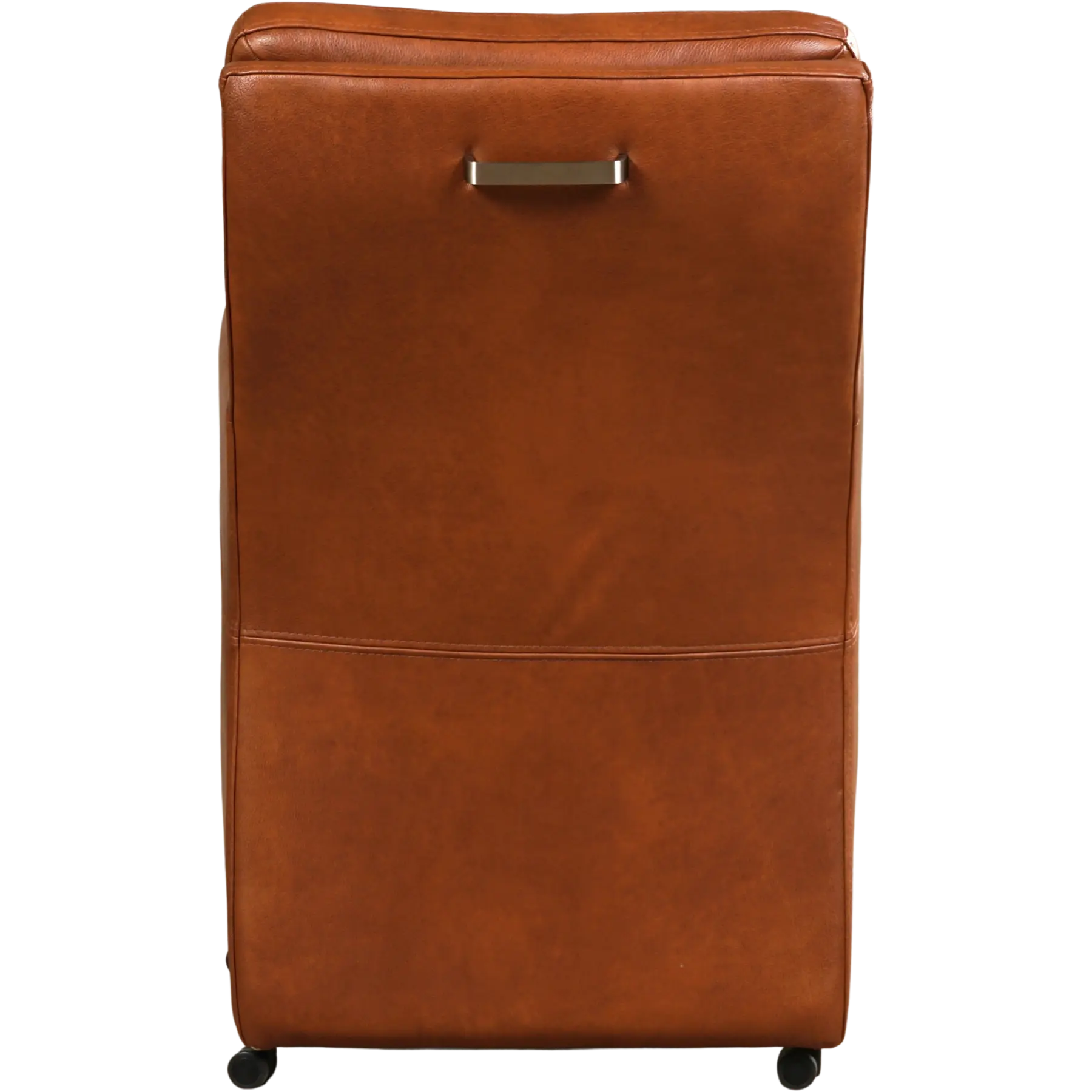 afbeelding van Leren eetkamerstoel Sharp - Granada Savannah (cognac) - Met handgreep RVS