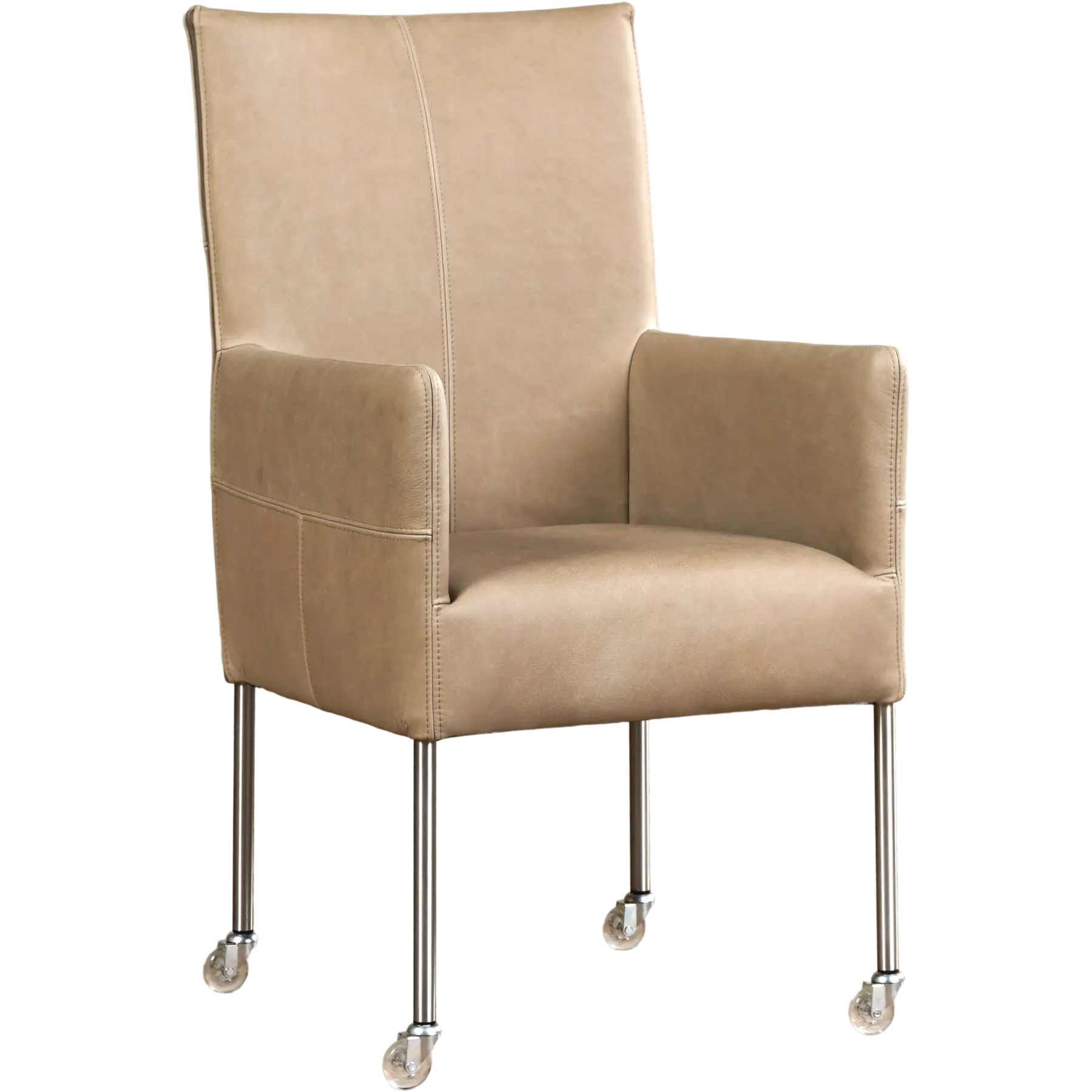 afbeelding van Leren eetkamerstoel Spark